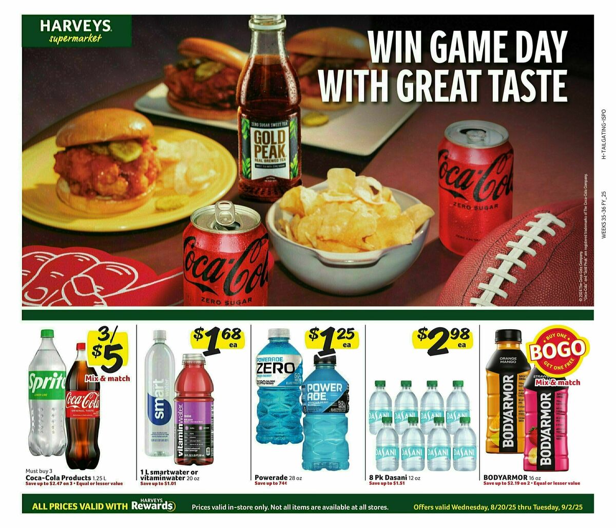 Harveys Supermarkets Weekly Ad from August 20
