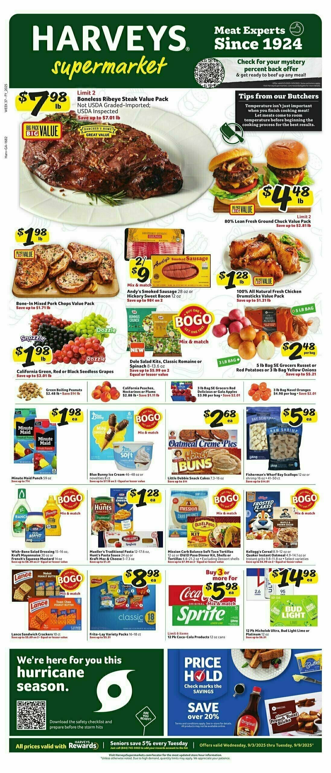 Harveys Supermarkets Weekly Ad from September 3