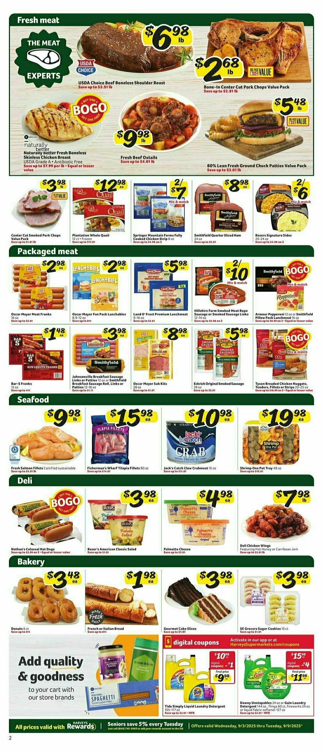 Harveys Supermarkets Weekly Ad from September 3