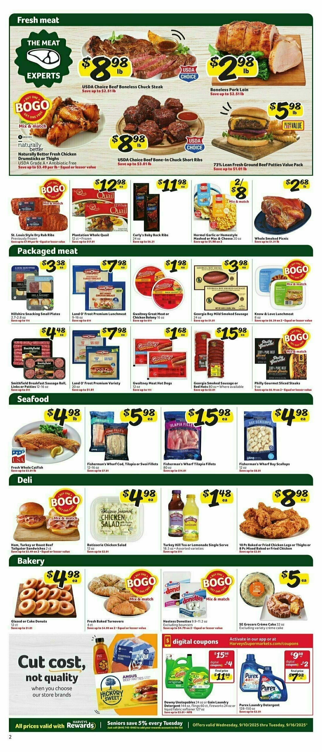Harveys Supermarkets Weekly Ad from September 10