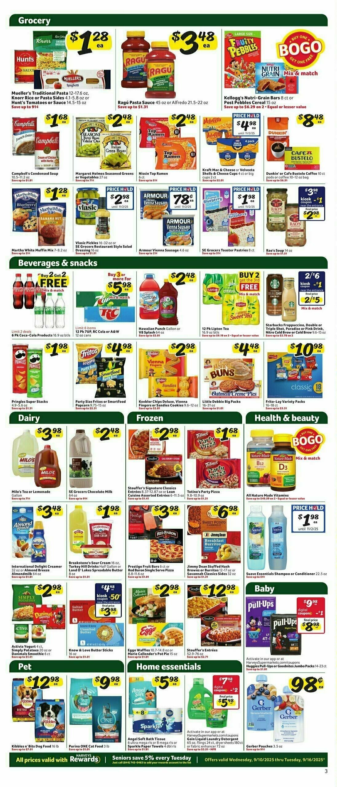 Harveys Supermarkets Weekly Ad from September 10