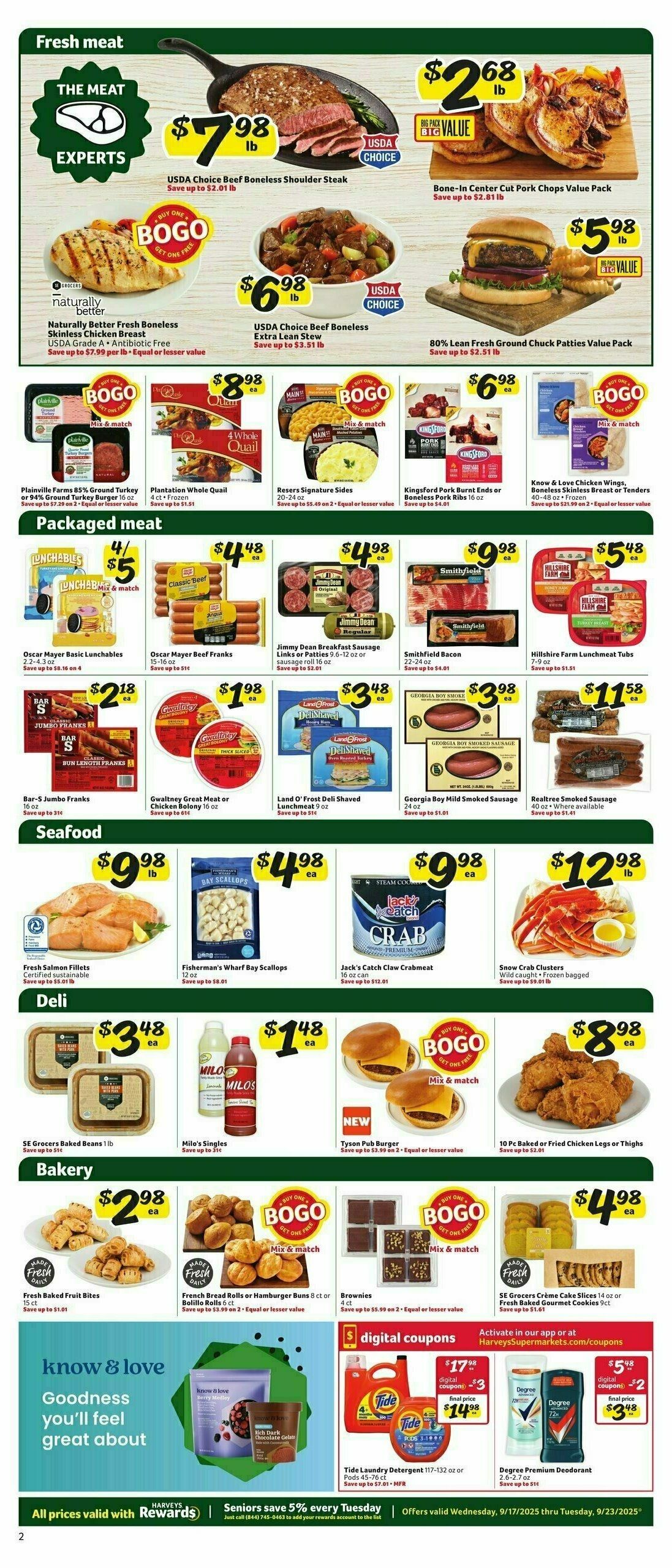 Harveys Supermarkets Weekly Ad from September 17