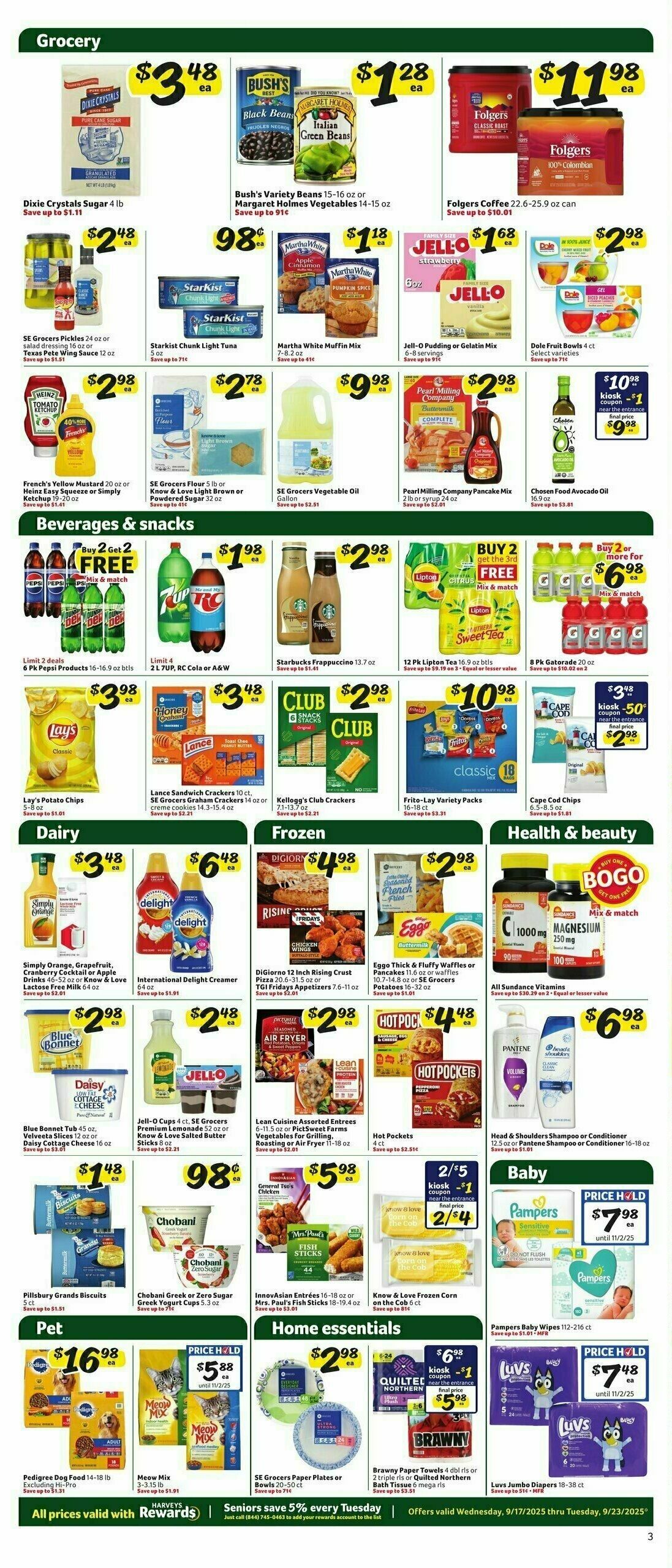 Harveys Supermarkets Weekly Ad from September 17