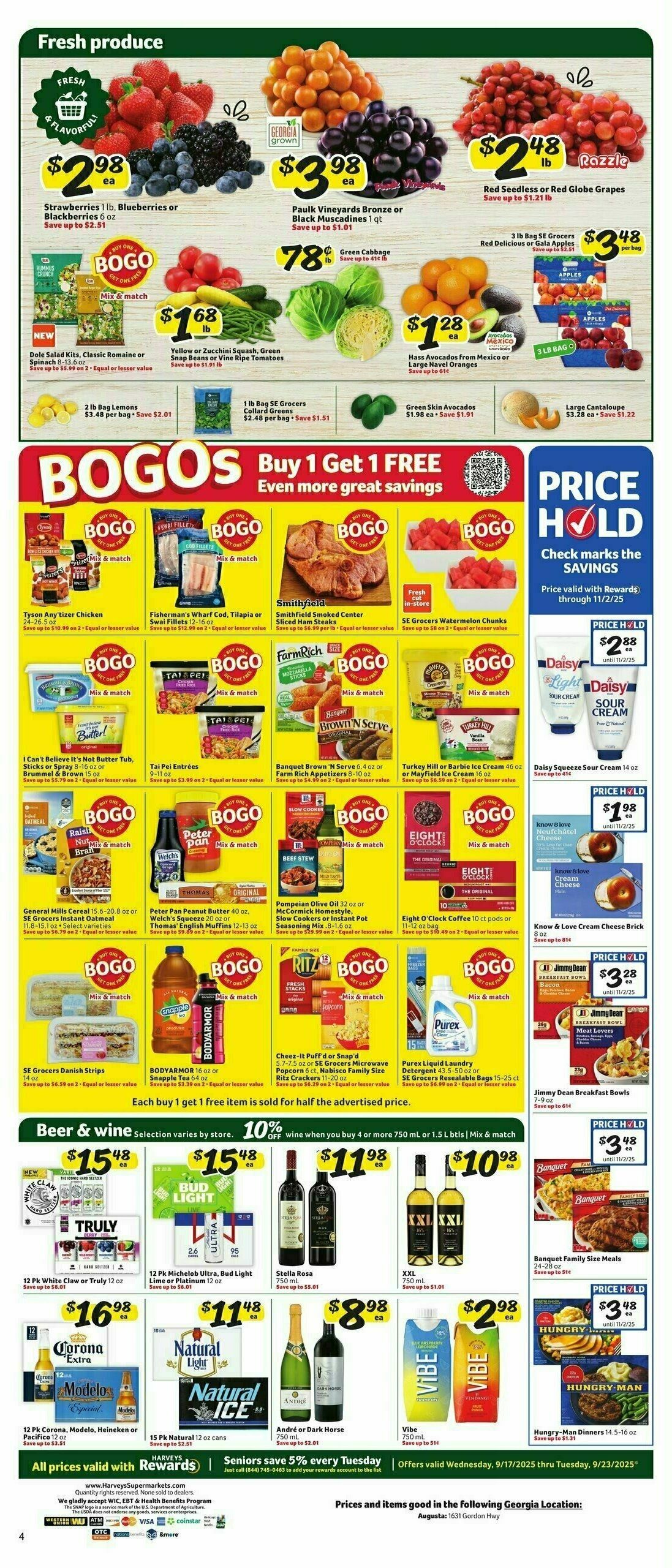 Harveys Supermarkets Weekly Ad from September 17