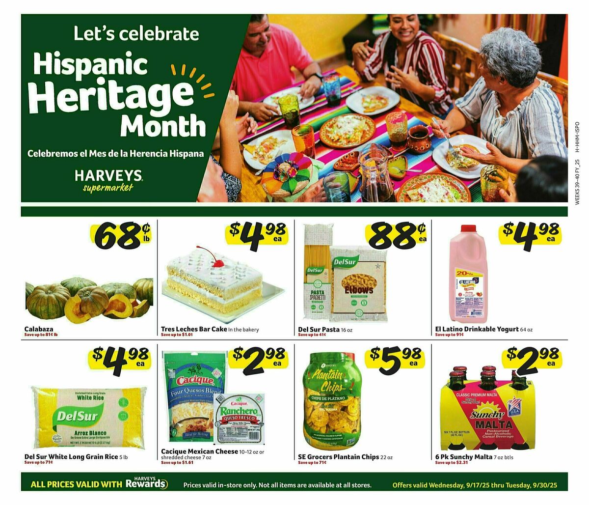 Harveys Supermarkets Weekly Ad from September 17
