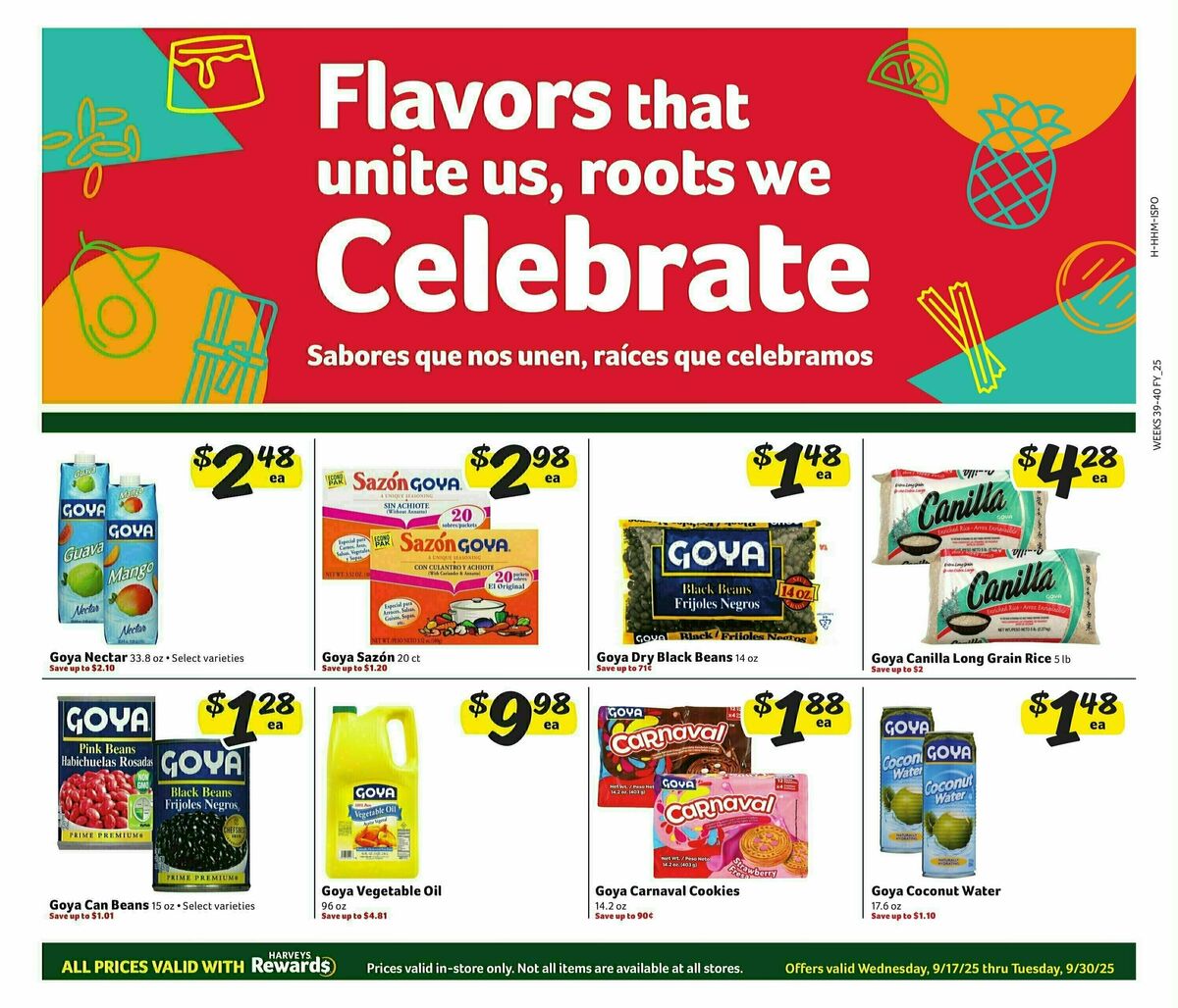 Harveys Supermarkets Weekly Ad from September 17