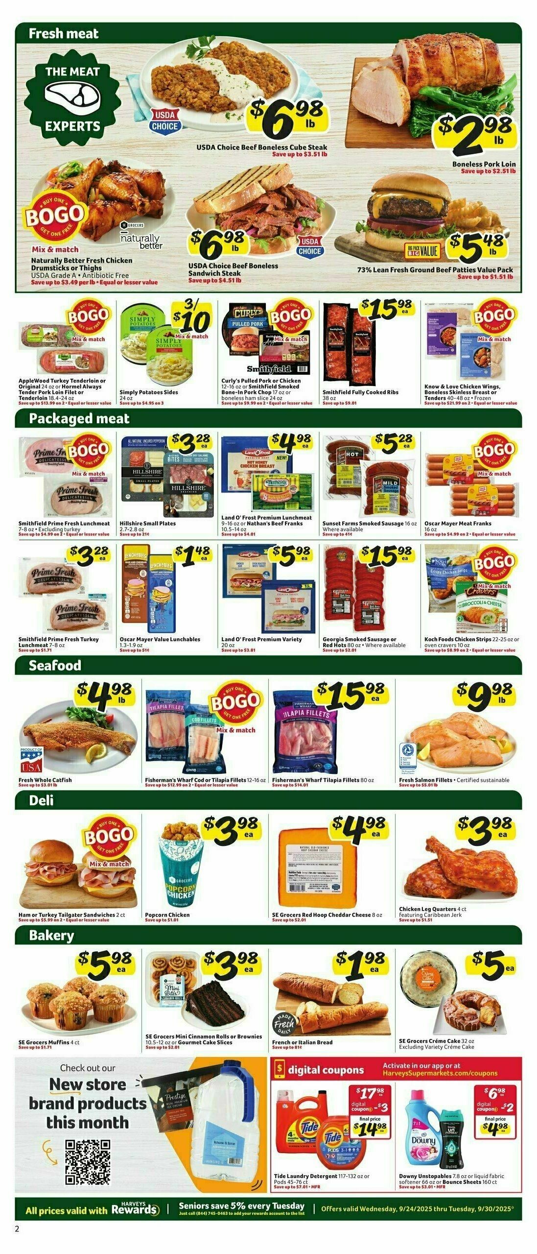Harveys Supermarkets Weekly Ad from September 24