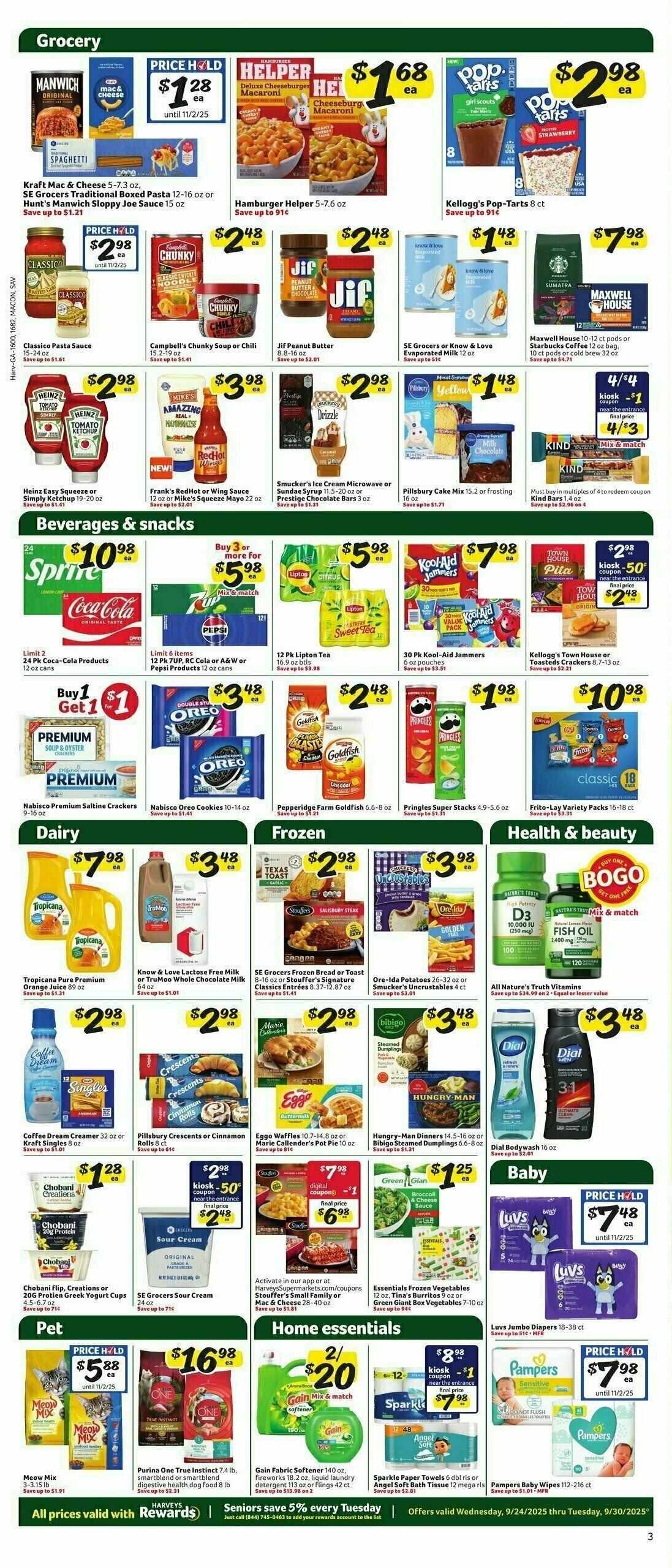 Harveys Supermarkets Weekly Ad from September 24