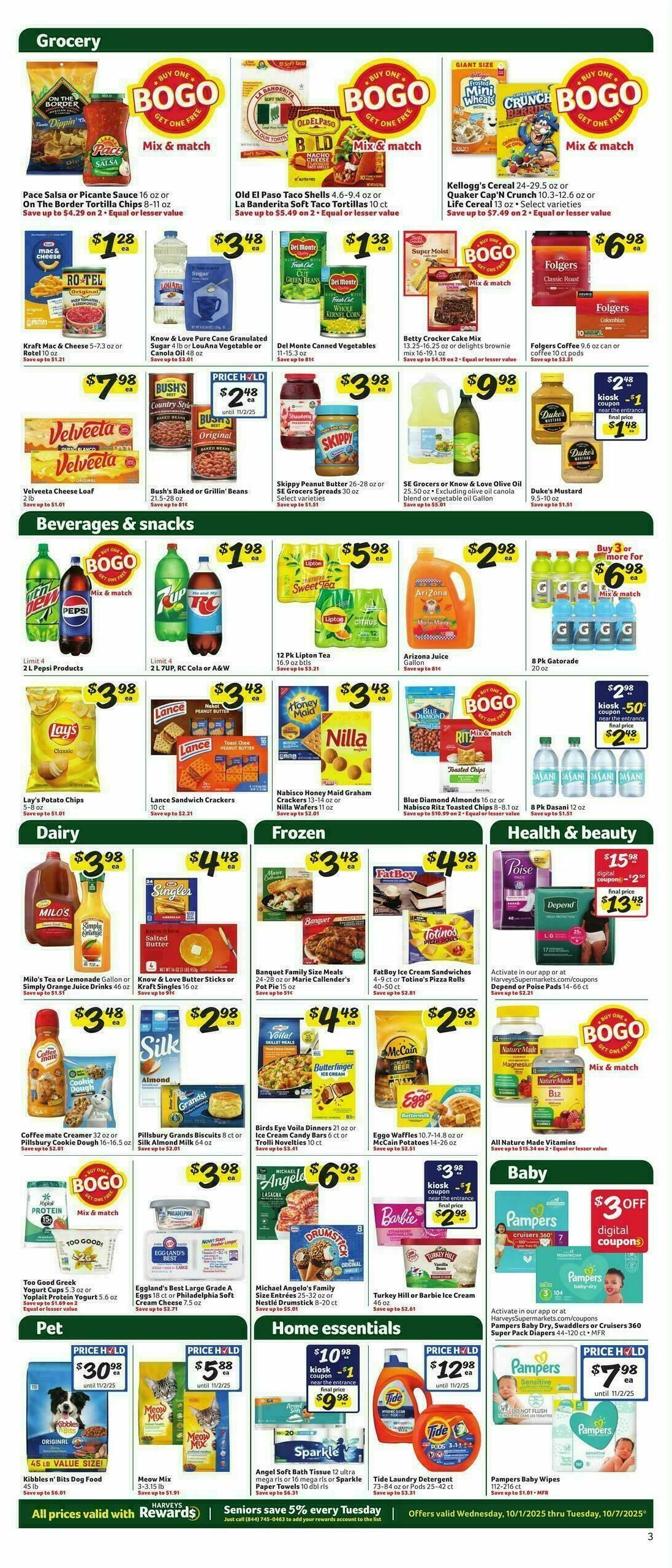 Harveys Supermarkets Weekly Ad from October 1