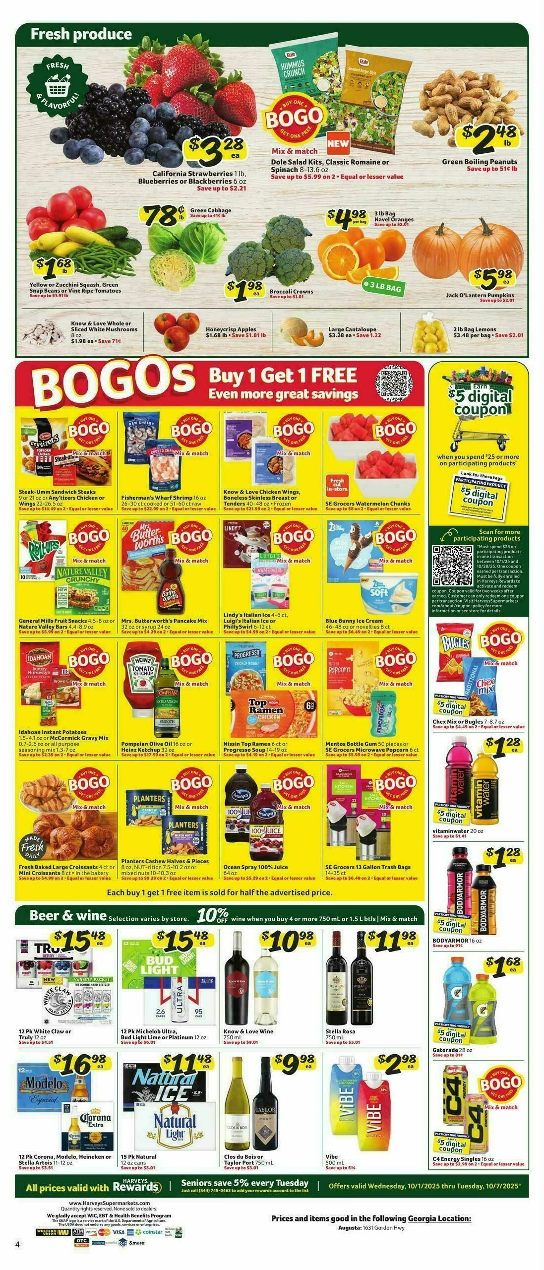 Harveys Supermarkets Weekly Ad from October 1
