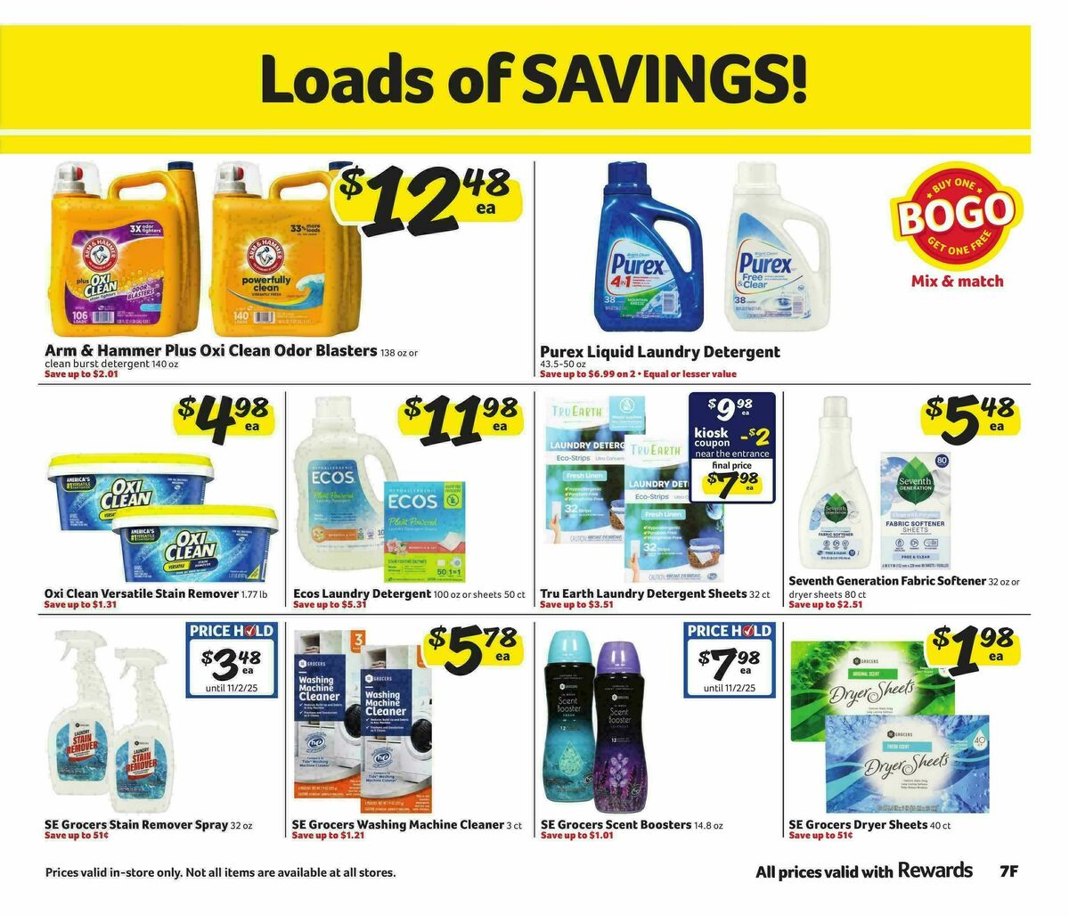 Harveys Supermarkets Weekly Ad from October 1