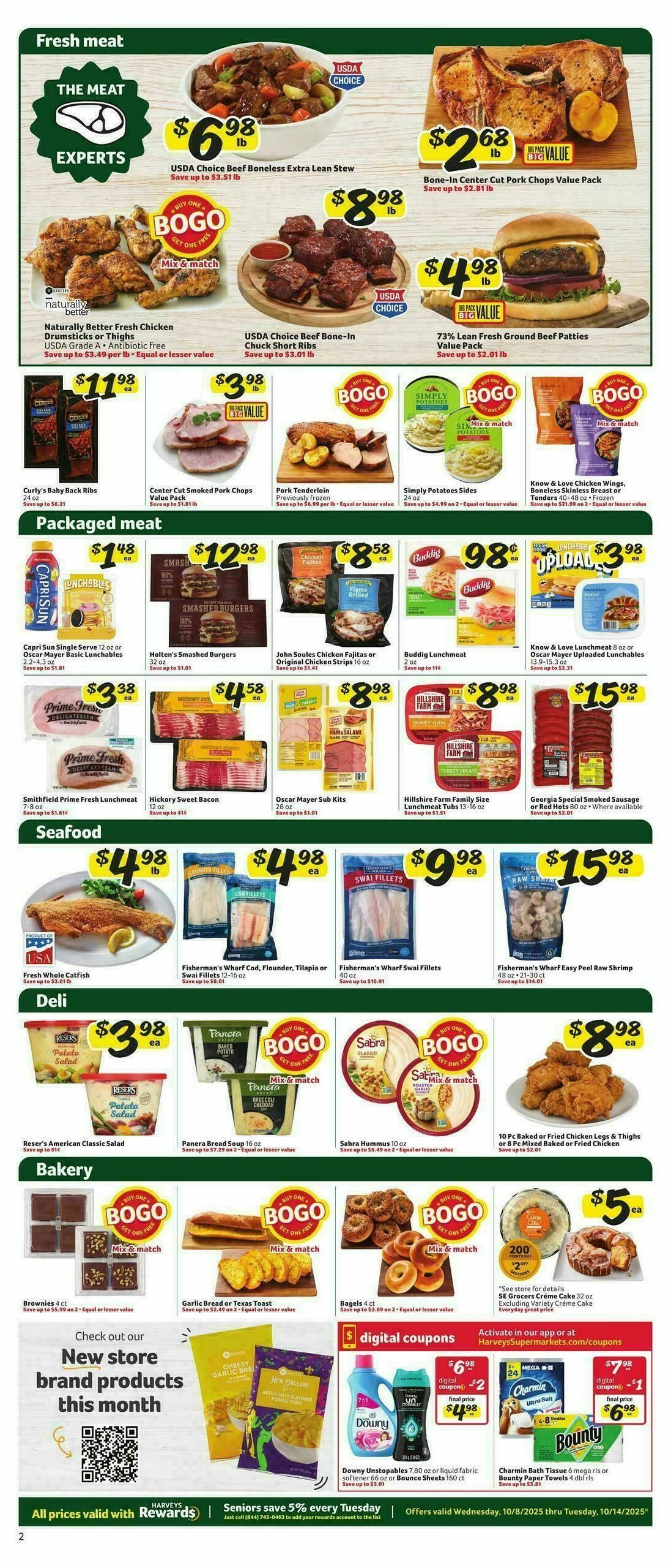 Harveys Supermarkets Weekly Ad from October 8