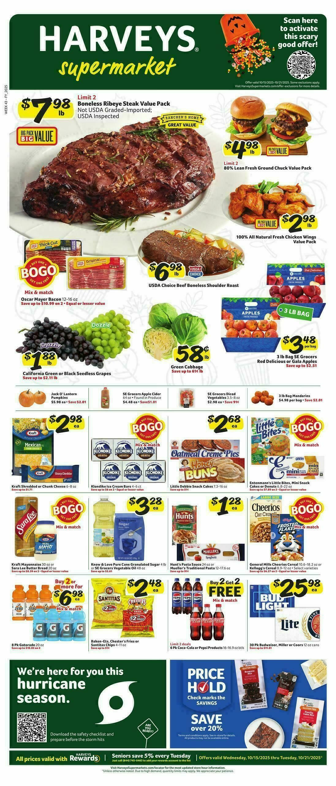 Harveys Supermarkets Weekly Ad from October 15