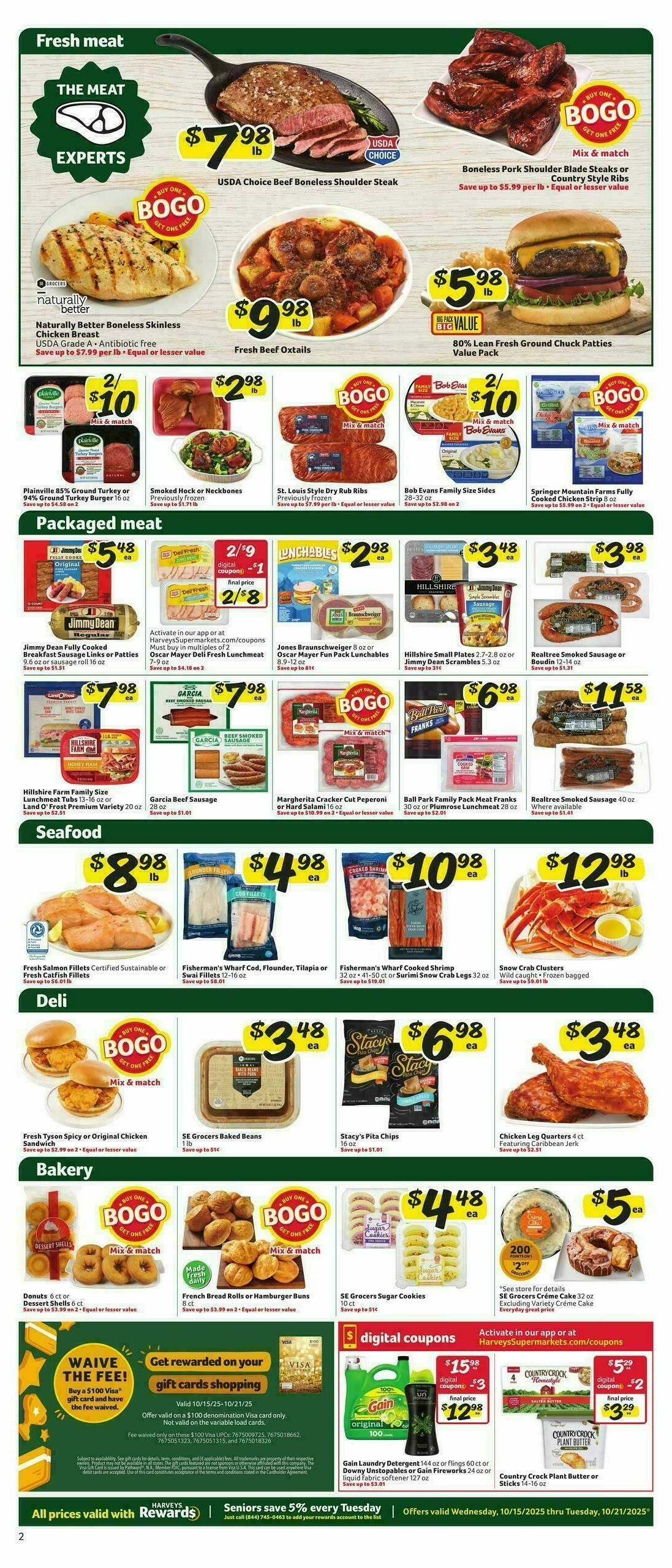 Harveys Supermarkets Weekly Ad from October 15