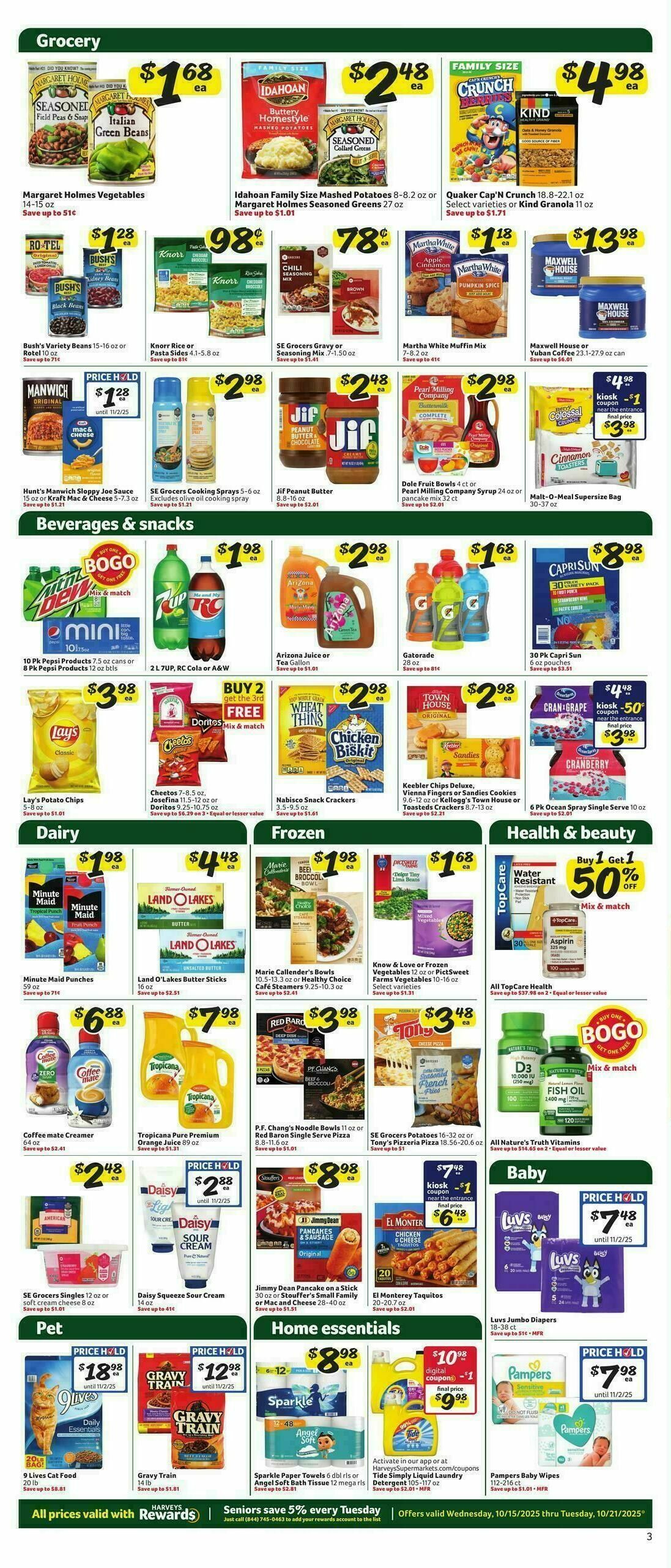 Harveys Supermarkets Weekly Ad from October 15
