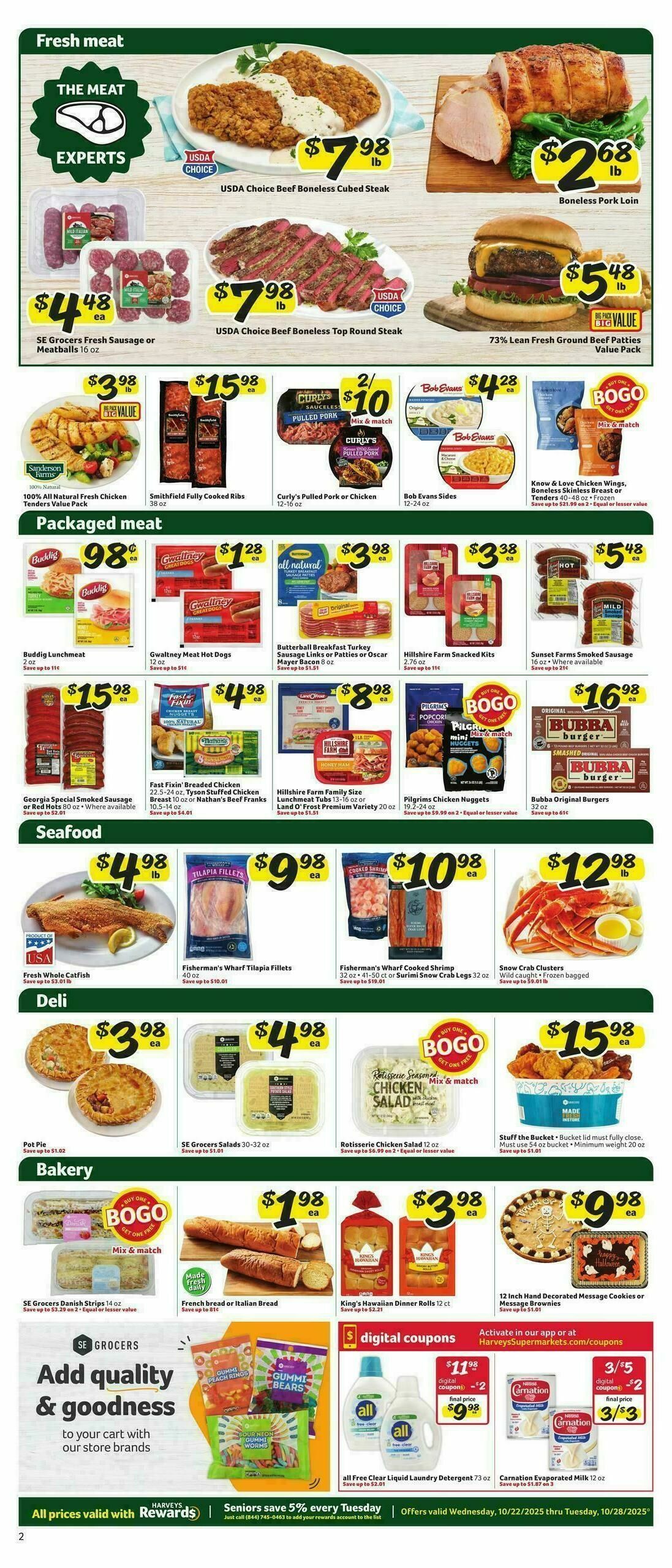 Harveys Supermarkets Weekly Ad from October 22