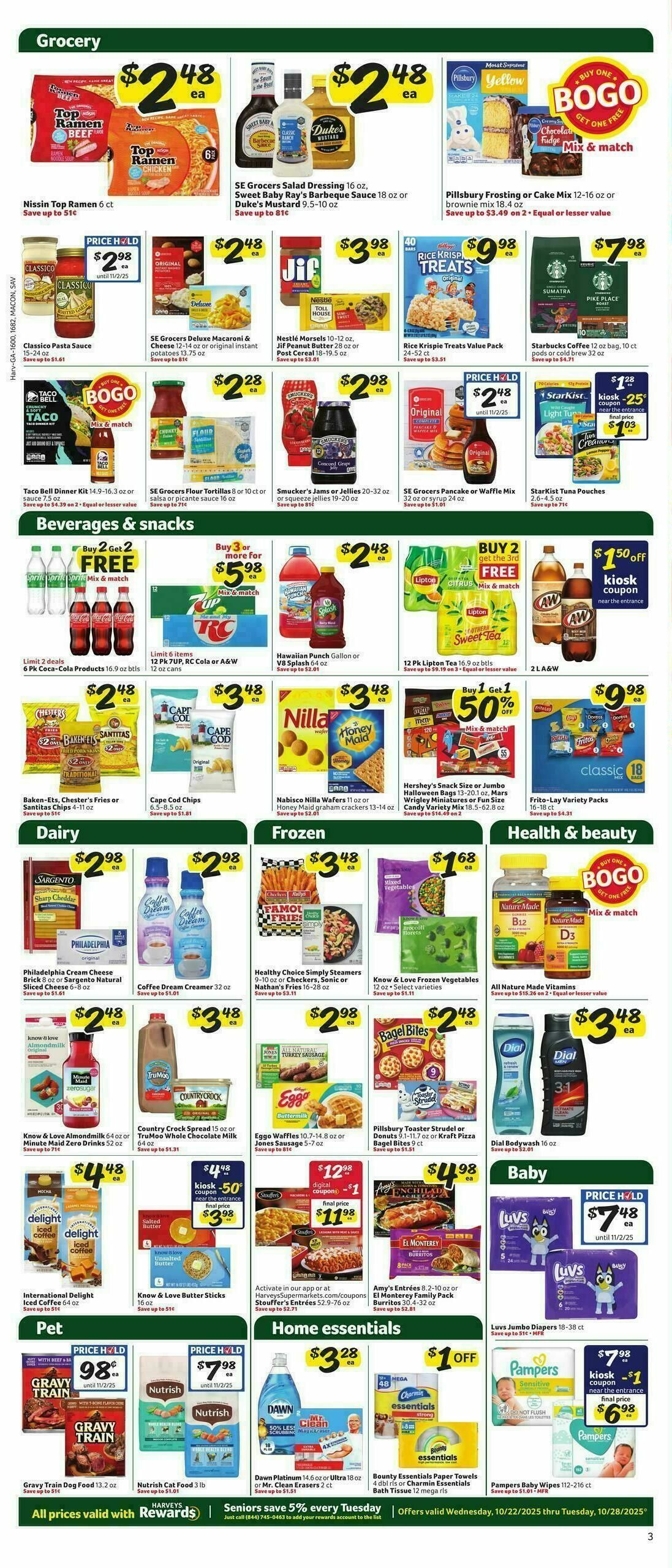 Harveys Supermarkets Weekly Ad from October 22