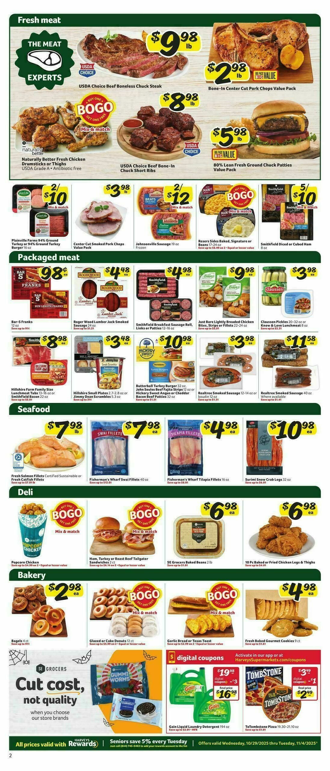 Harveys Supermarkets Weekly Ad from October 29