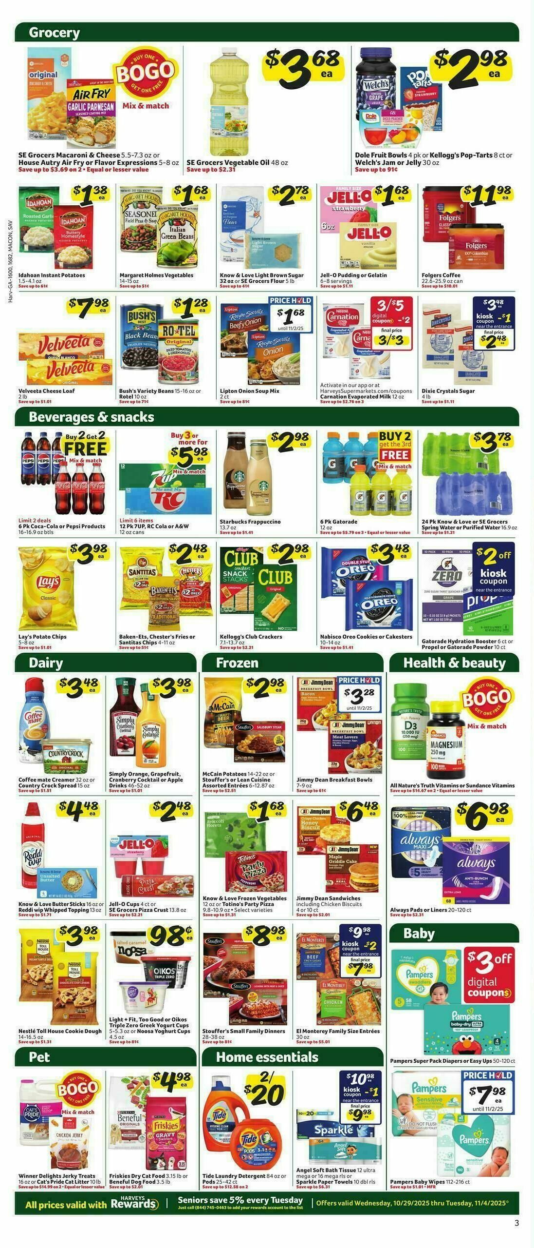 Harveys Supermarkets Weekly Ad from October 29