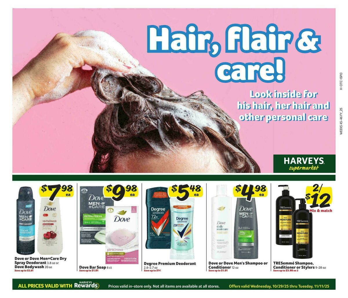 Harveys Supermarkets Weekly Ad from October 29