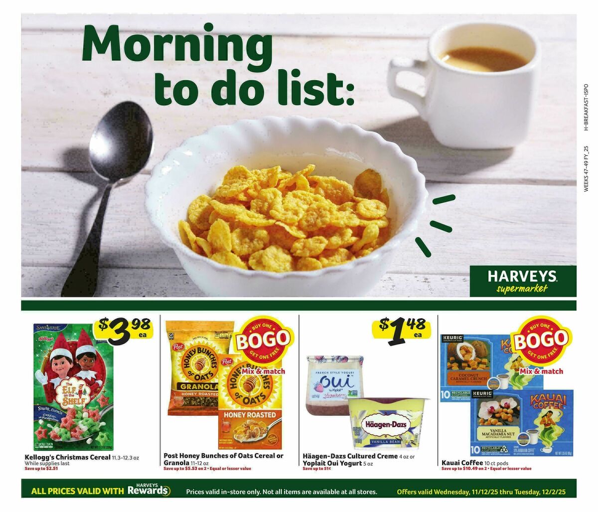 Harveys Supermarkets Weekly Ad from November 12
