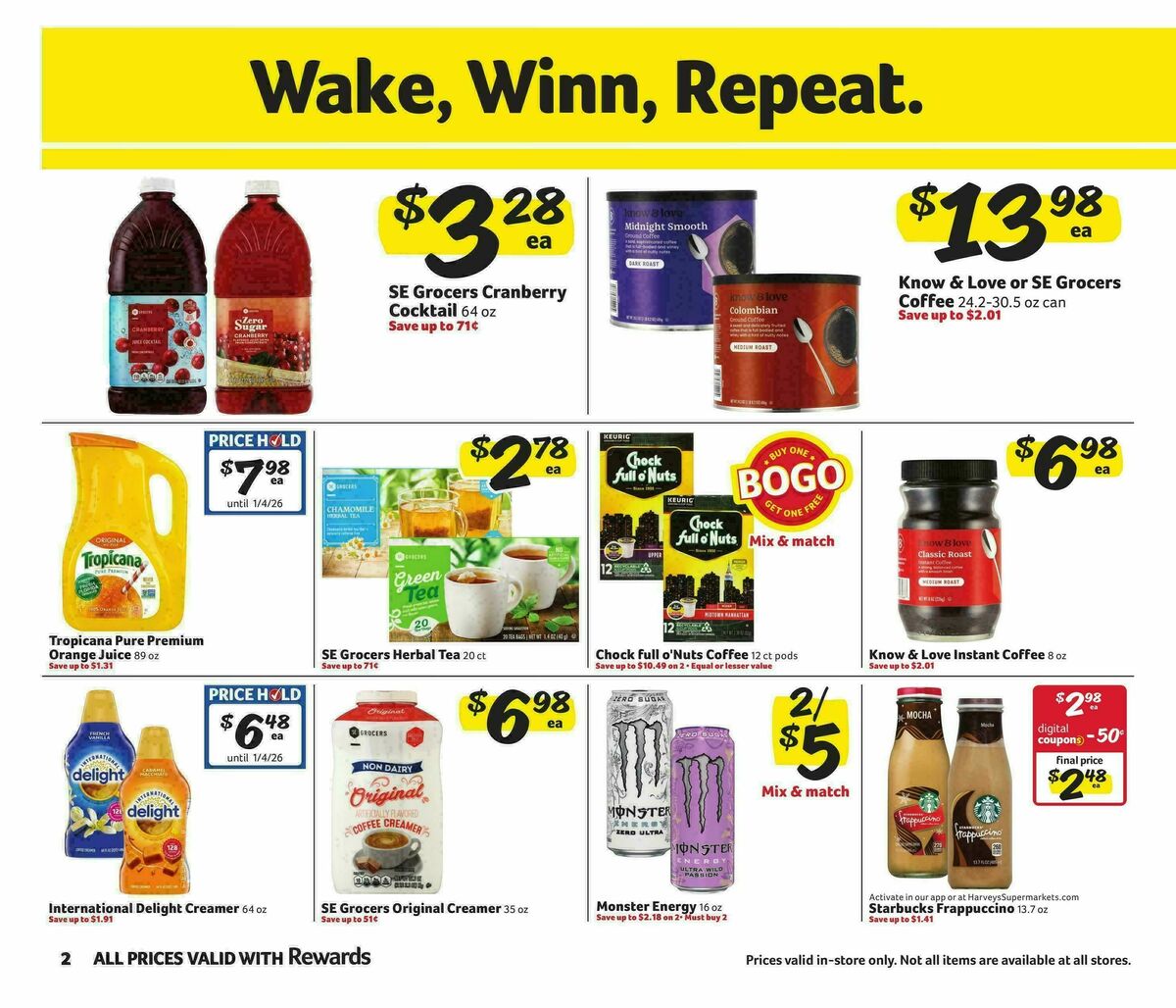 Harveys Supermarkets Weekly Ad from November 12