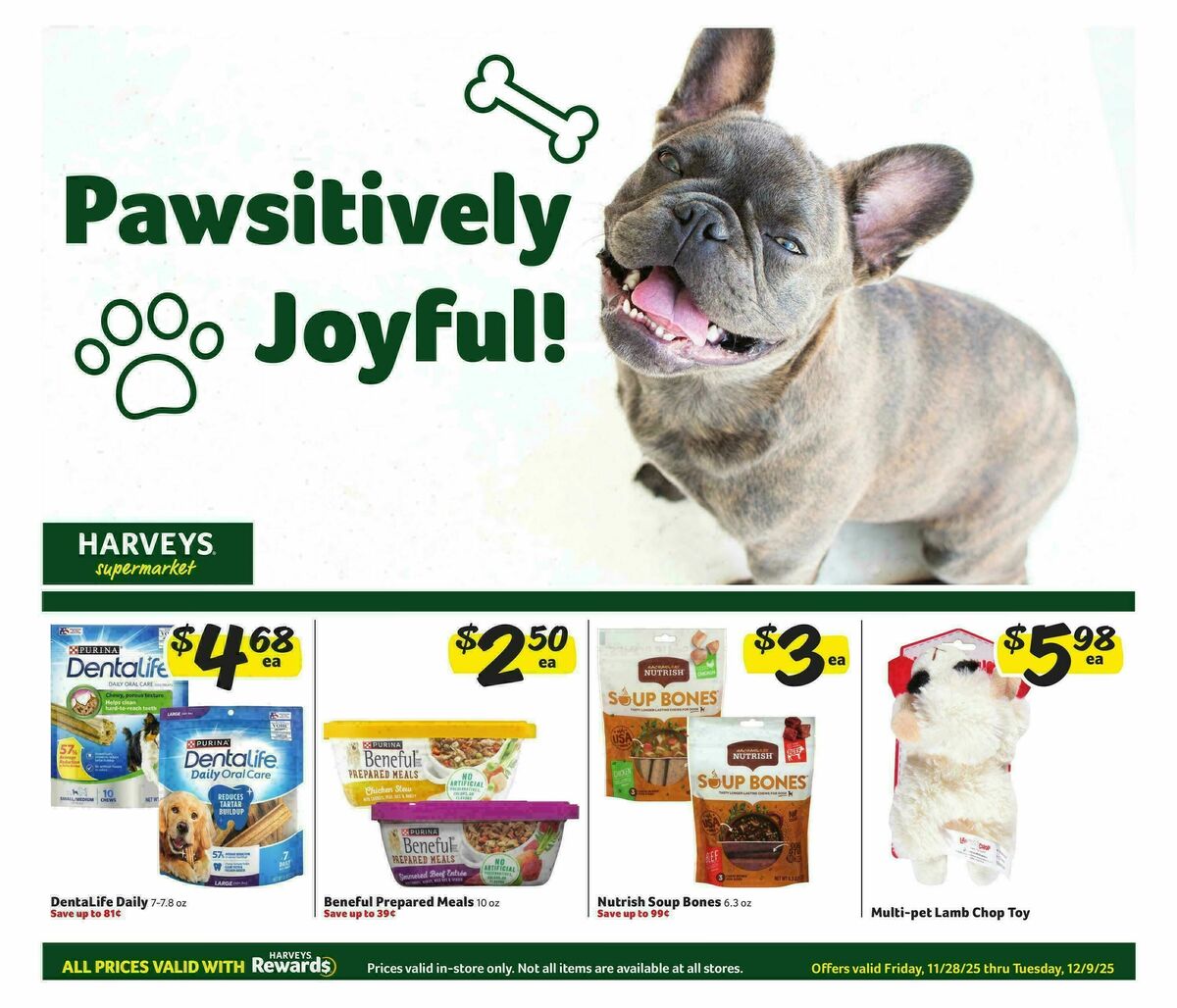 Harveys Supermarkets Weekly Ad from November 28