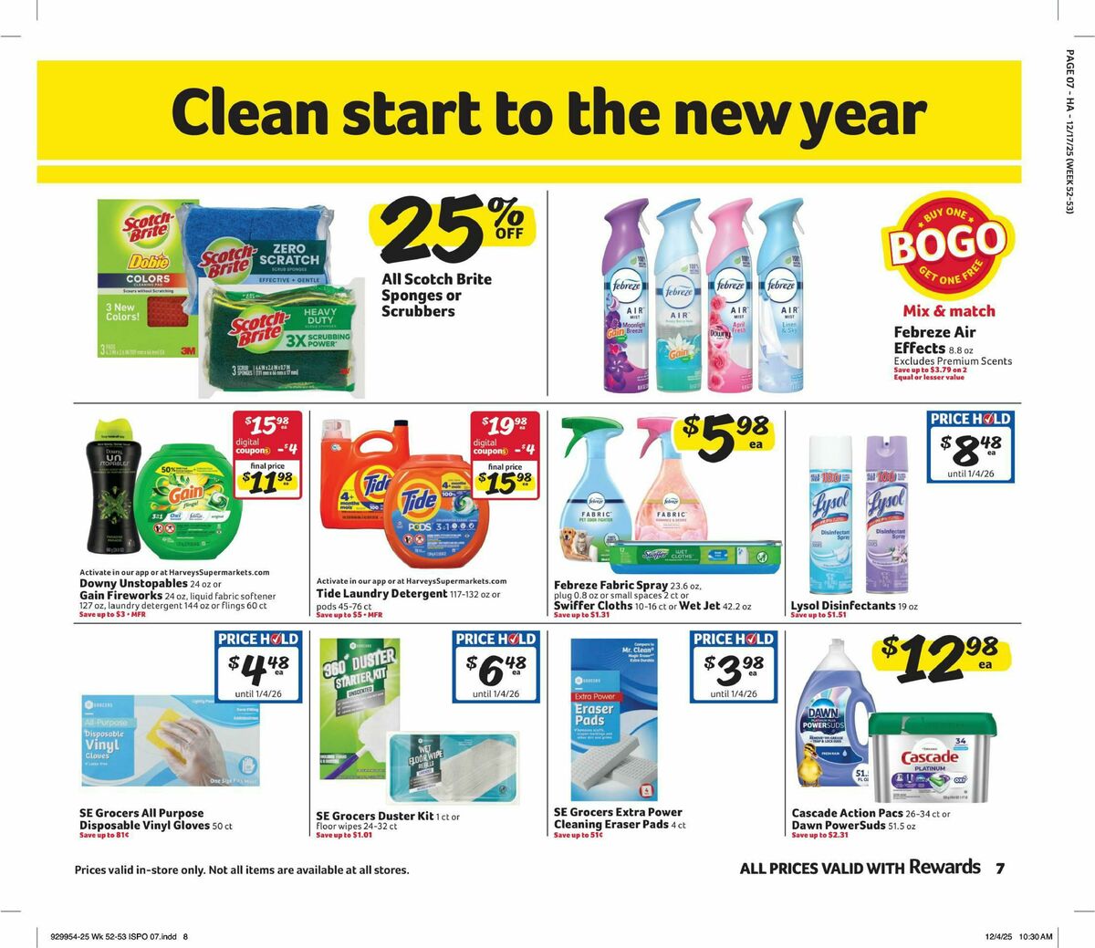 Harveys Supermarkets Weekly Ad from December 17