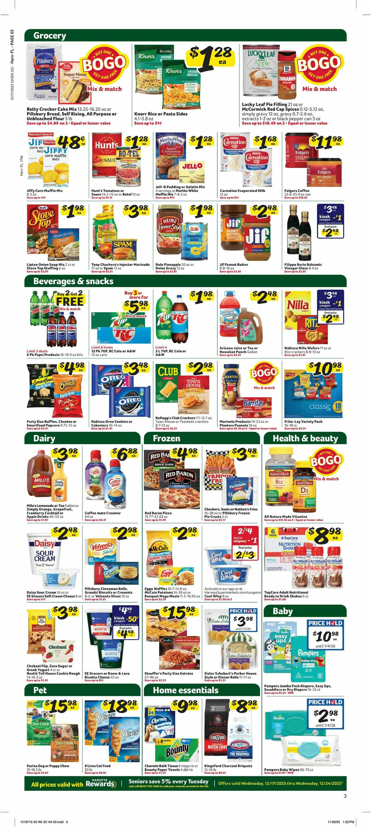 Harveys Supermarkets Weekly Ad from December 17