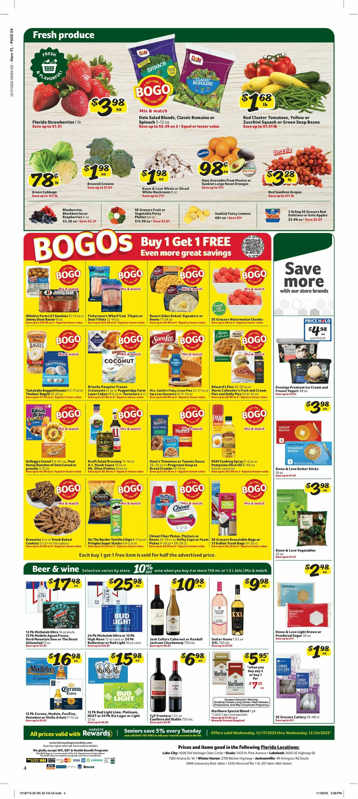 Harveys Supermarkets Weekly Ad from December 17
