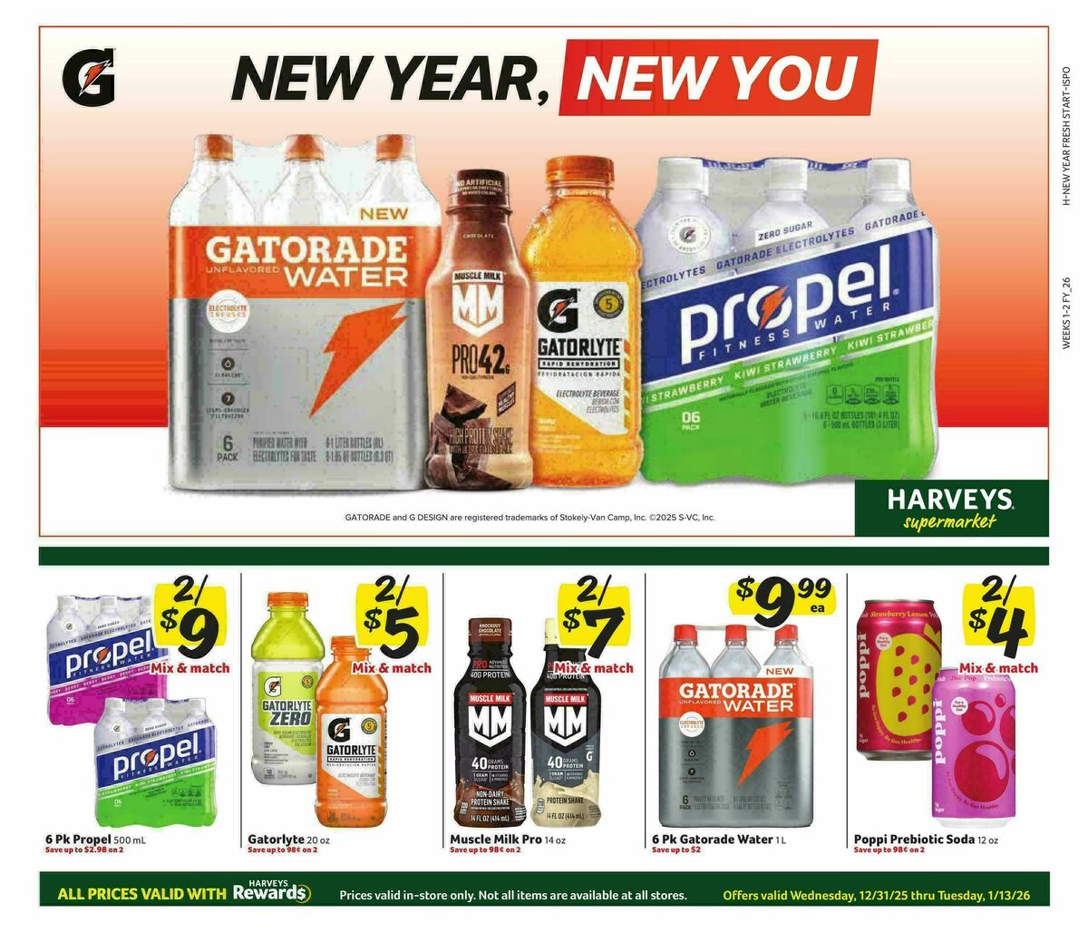 Harveys Supermarkets Weekly Ad from December 31