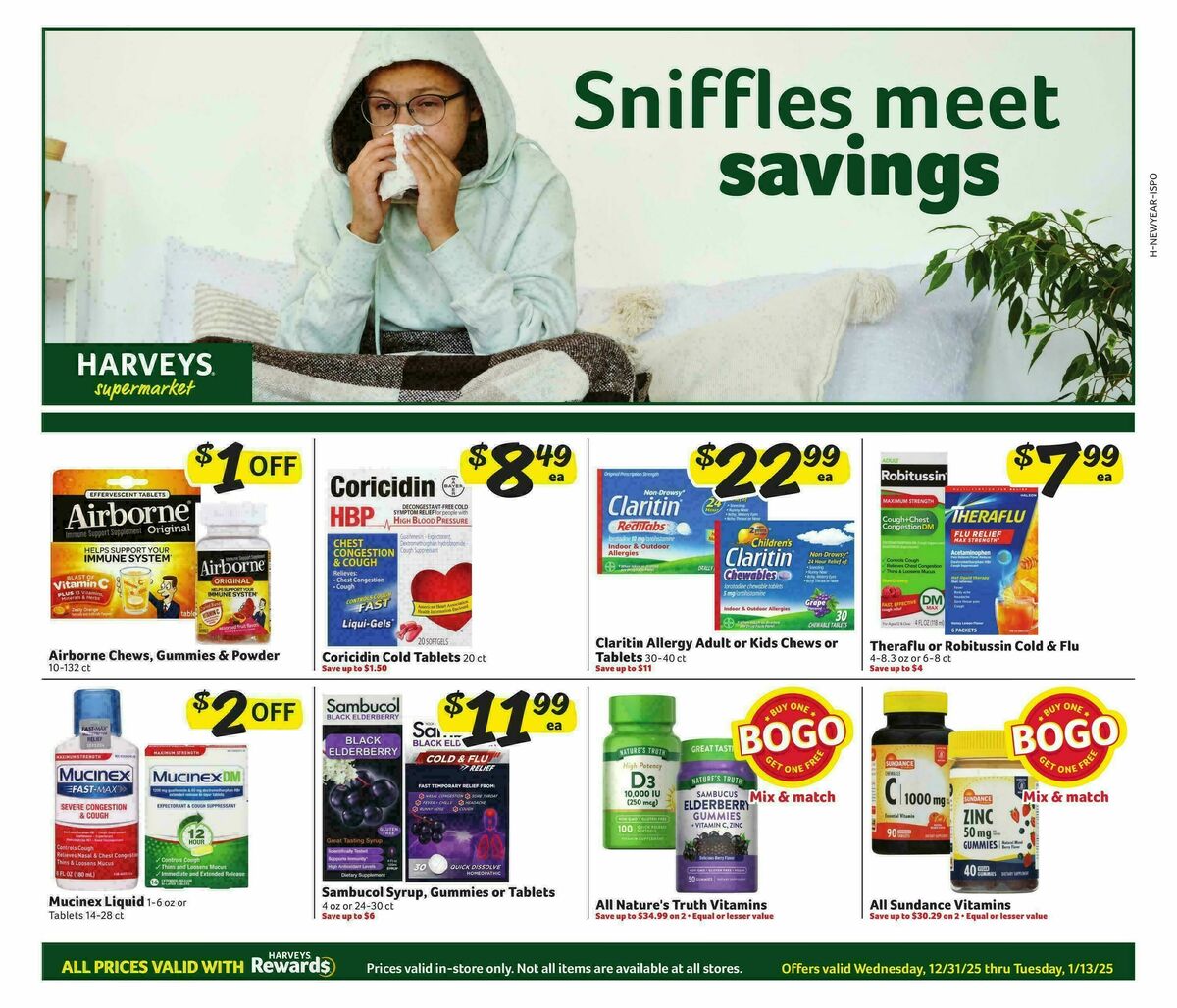 Harveys Supermarkets Weekly Ad from December 31