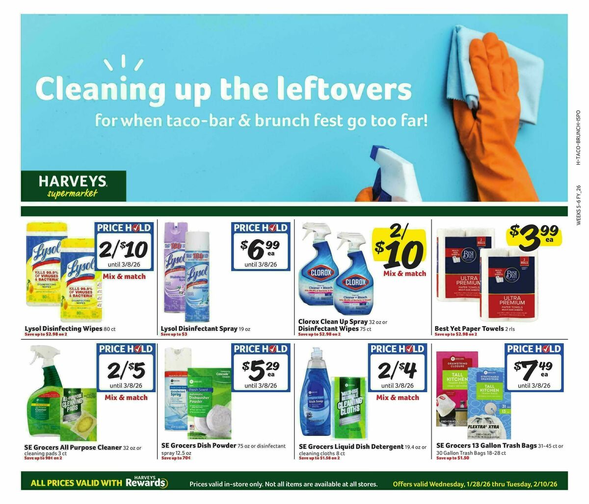 Harveys Supermarkets Weekly Ad from January 28