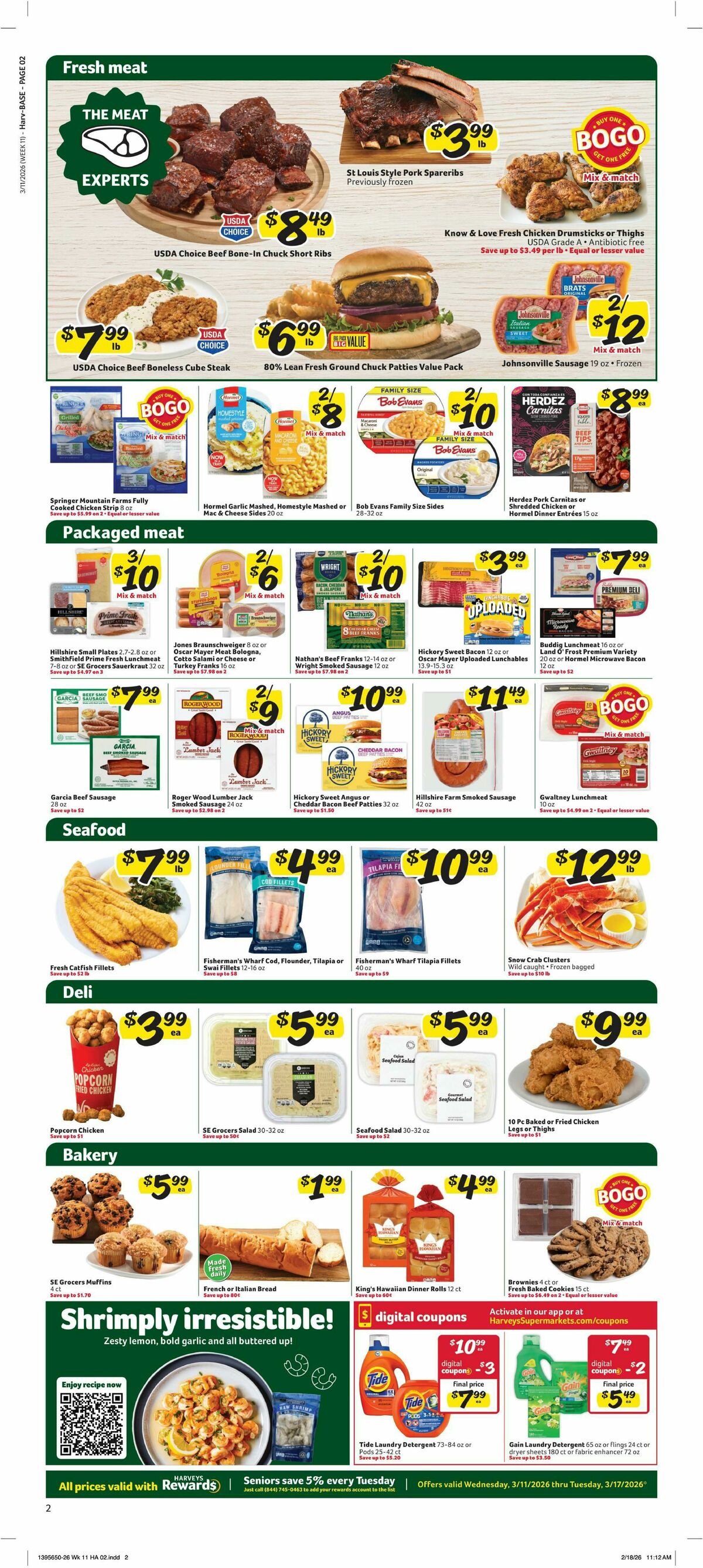 Harveys Supermarkets Weekly Ad from March 11
