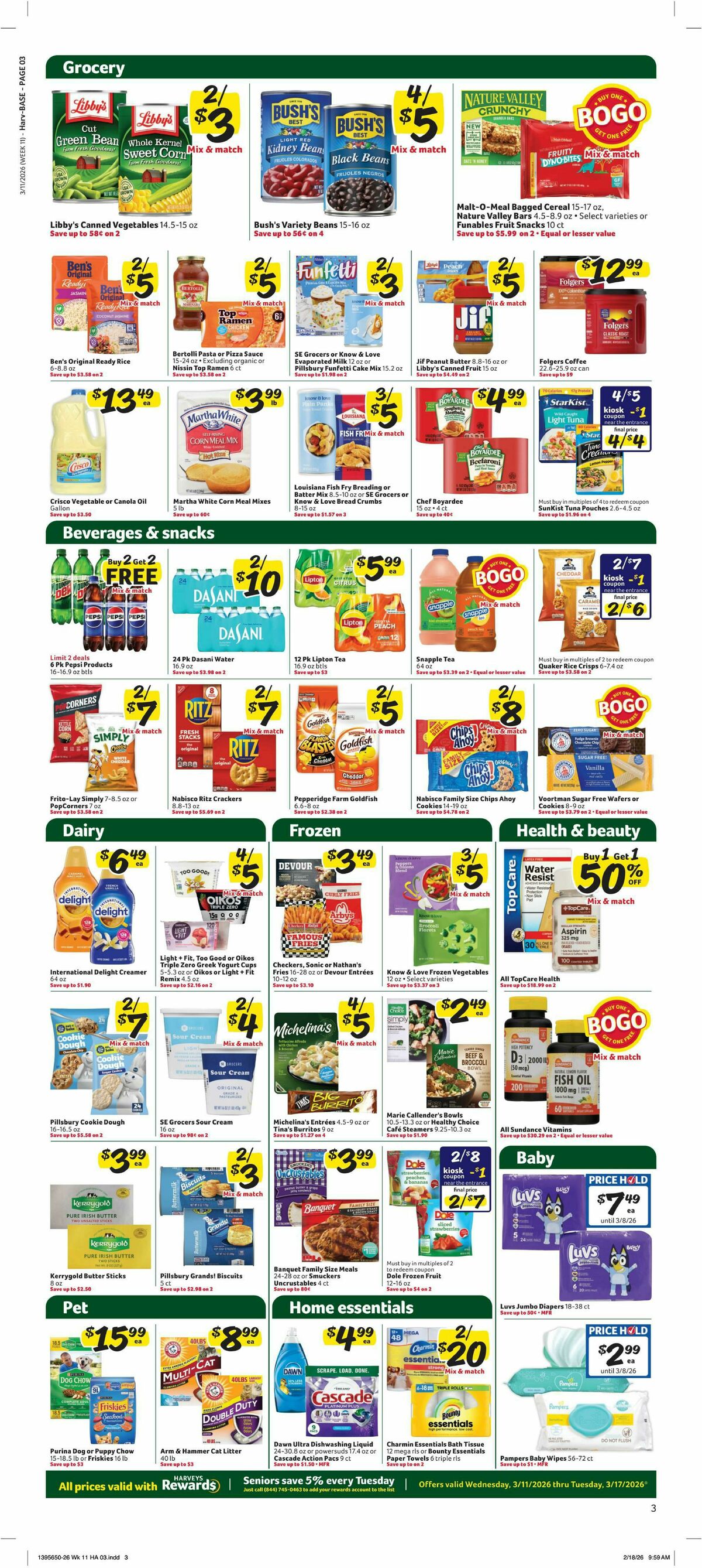 Harveys Supermarkets Weekly Ad from March 11