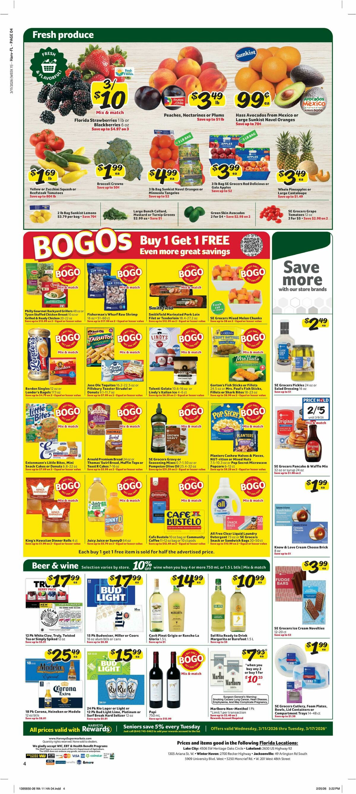 Harveys Supermarkets Weekly Ad from March 11