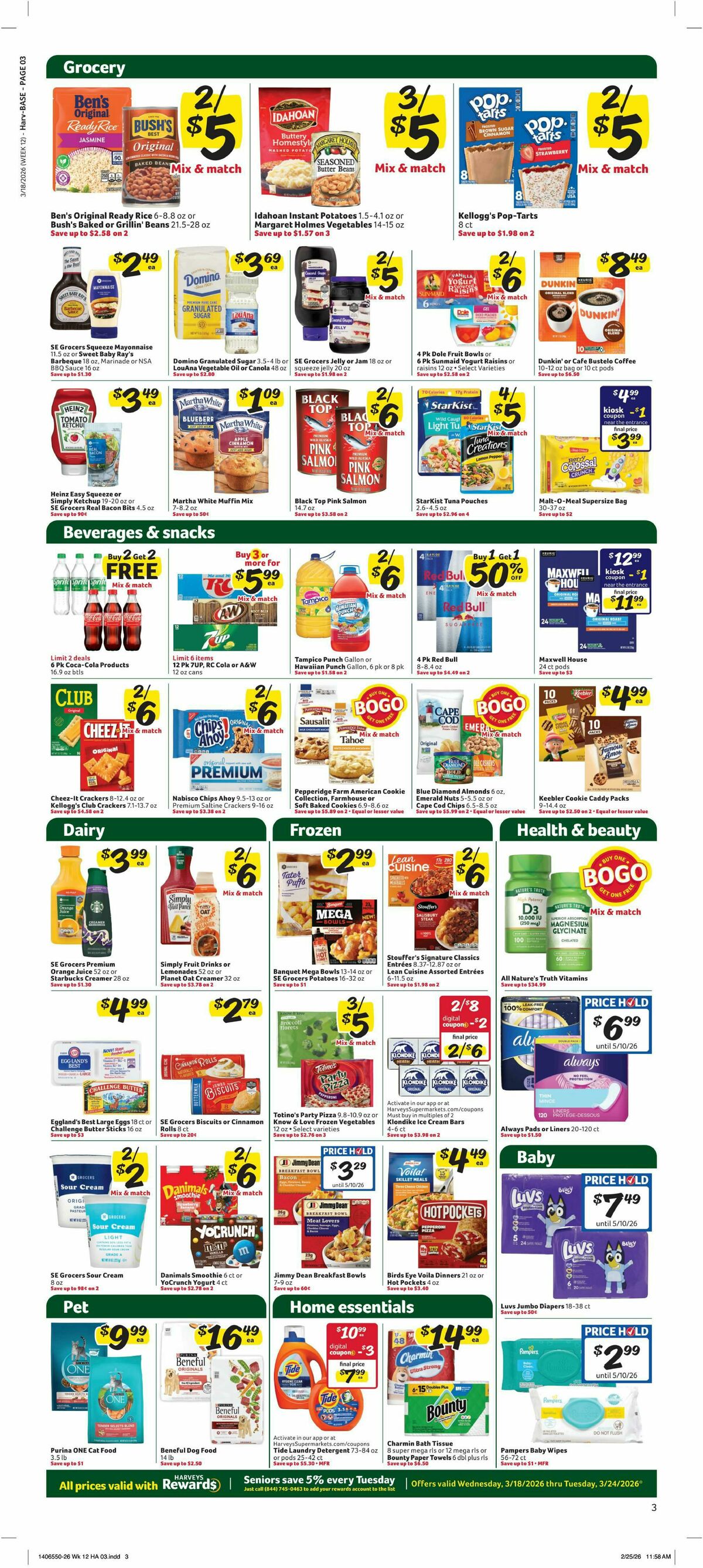 Harveys Supermarkets Weekly Ad from March 18
