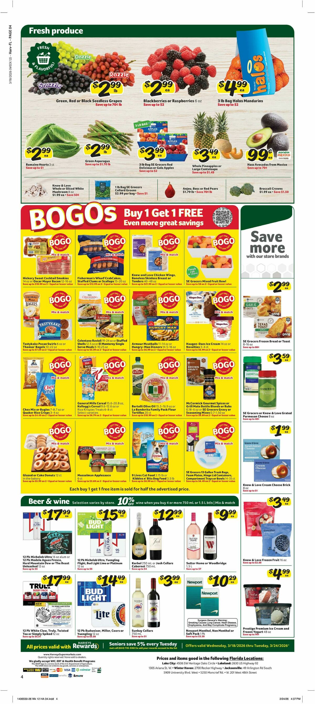 Harveys Supermarkets Weekly Ad from March 18