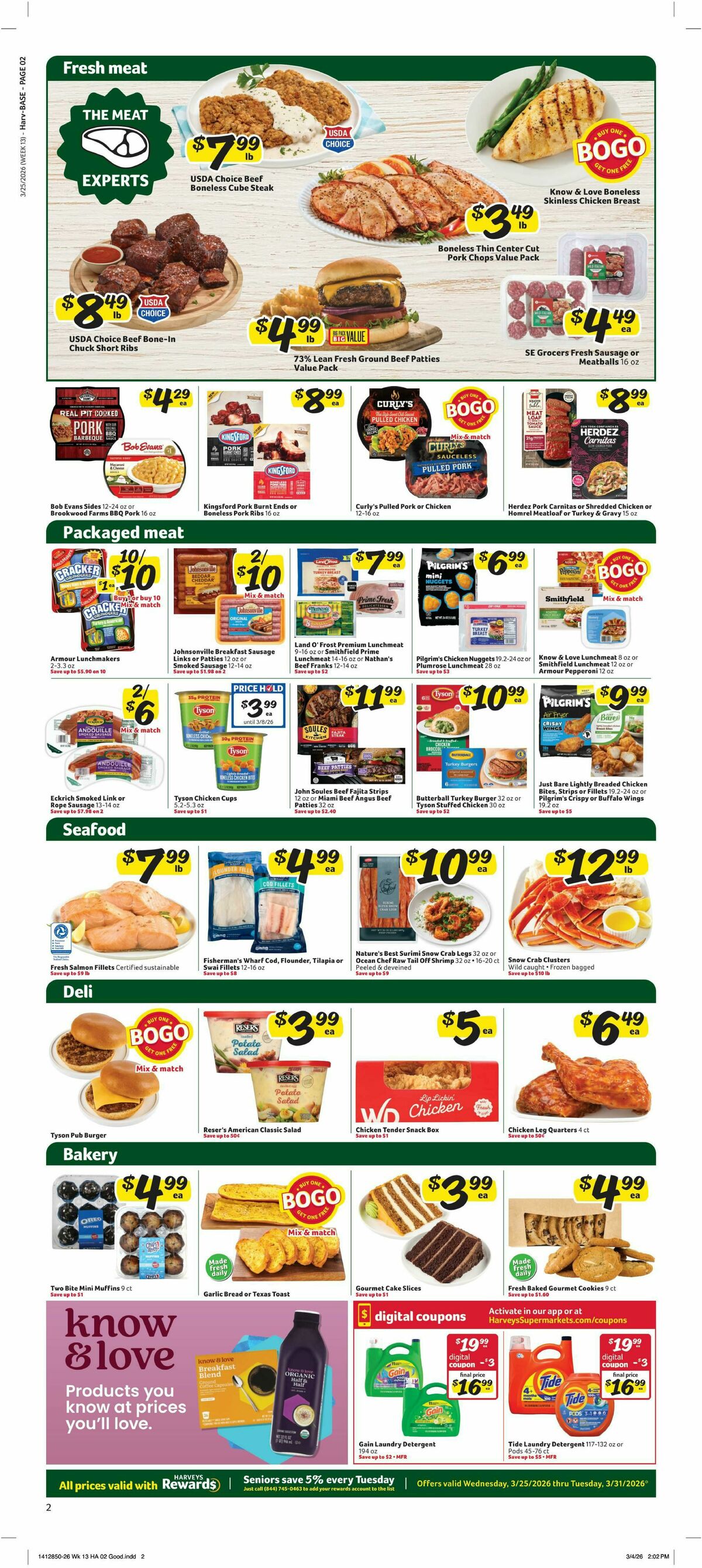 Harveys Supermarkets Weekly Ad from March 25
