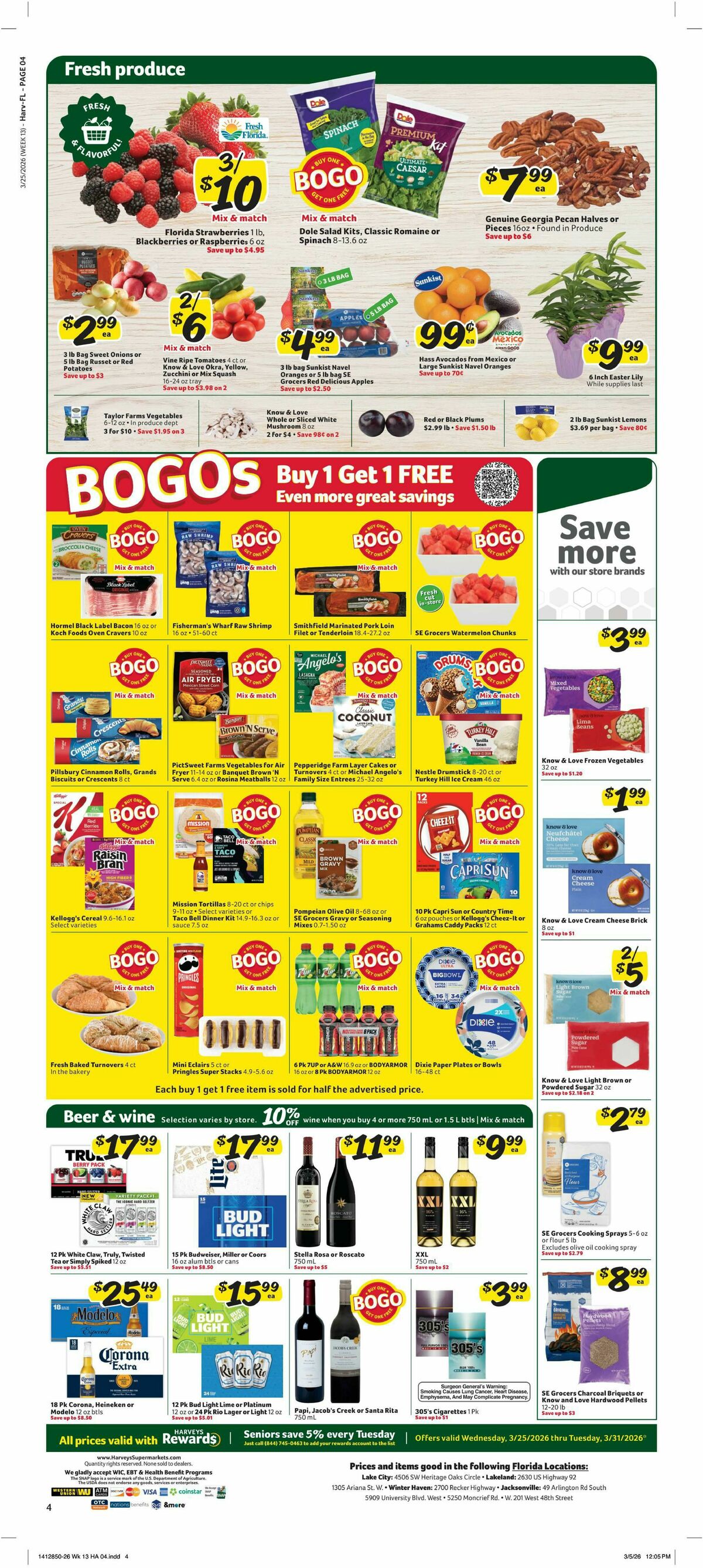 Harveys Supermarkets Weekly Ad from March 25
