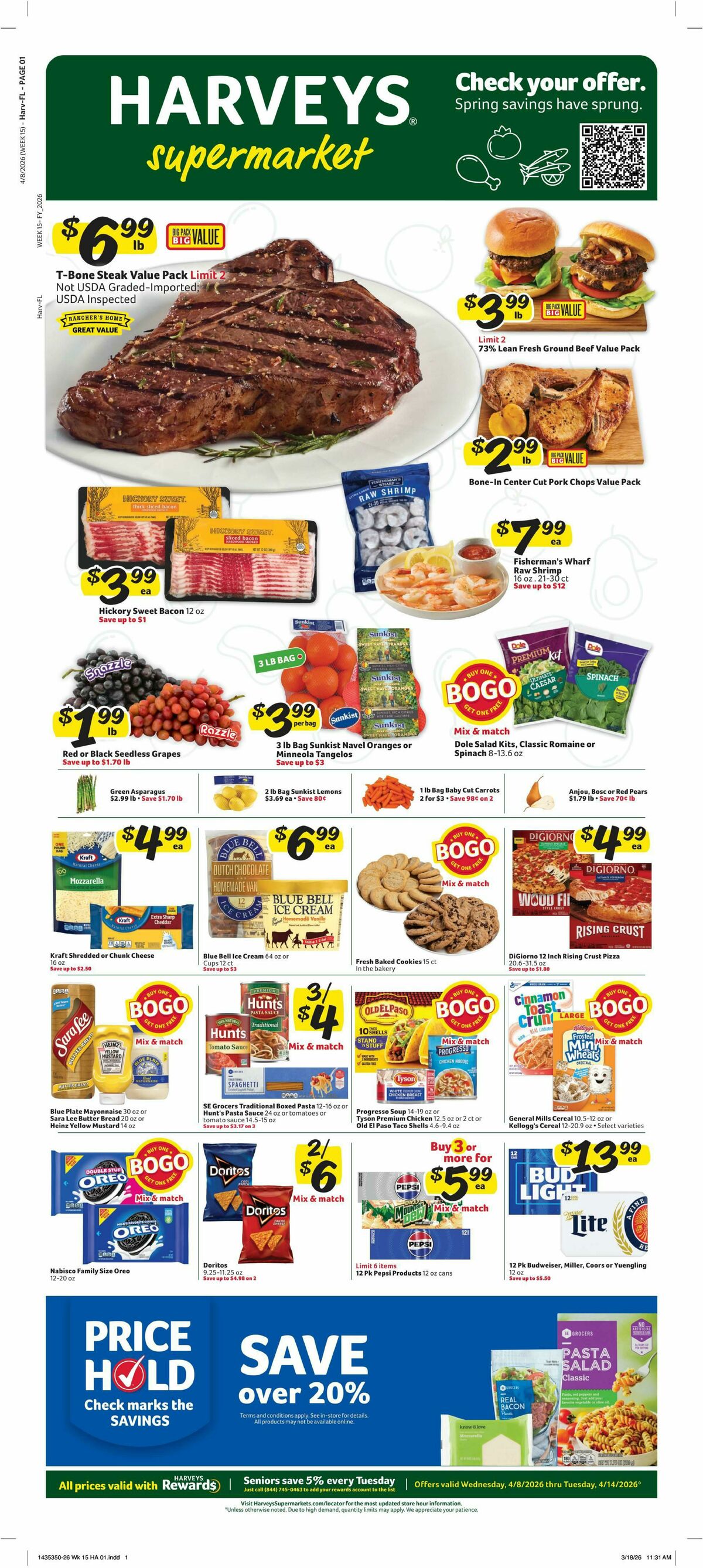 Harveys Supermarkets Weekly Ad from April 8