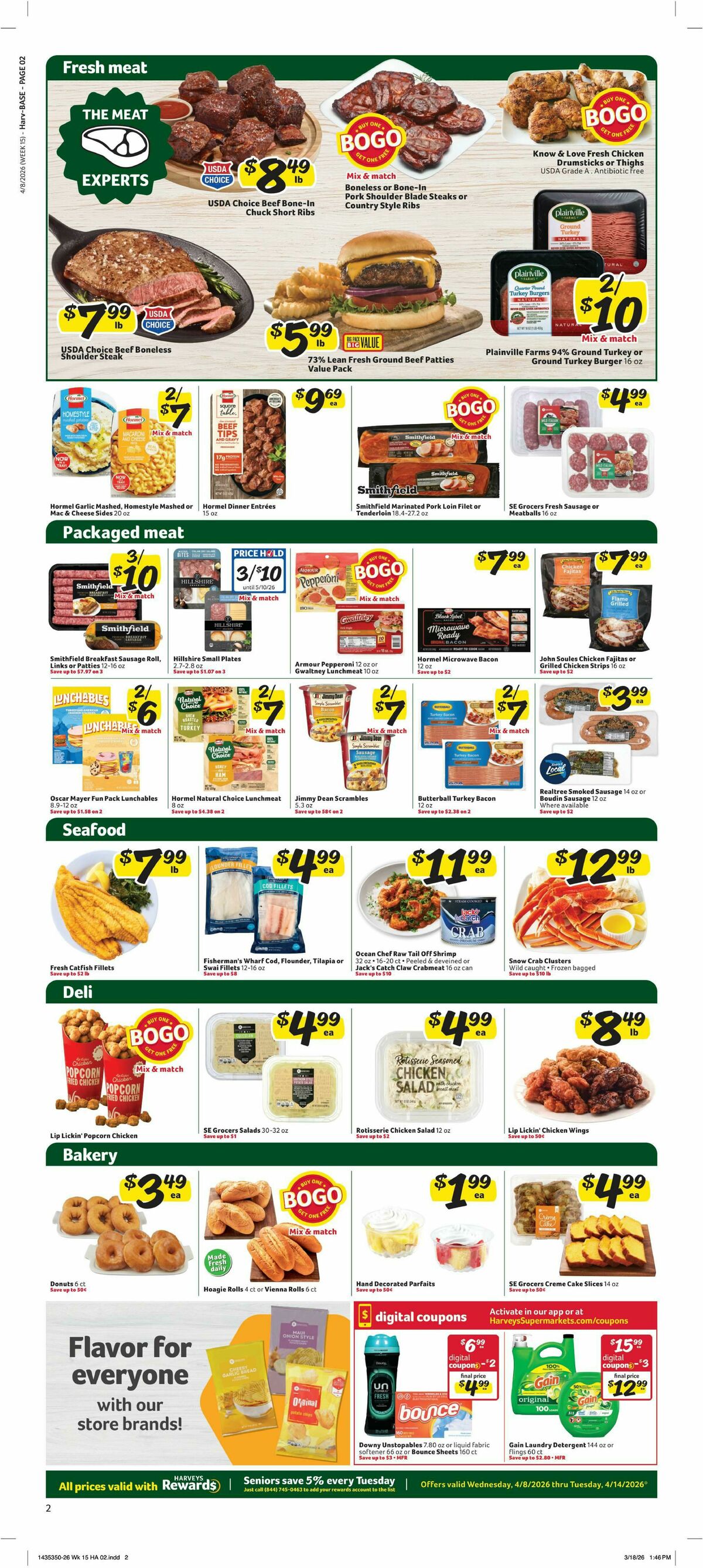 Harveys Supermarkets Weekly Ad from April 8