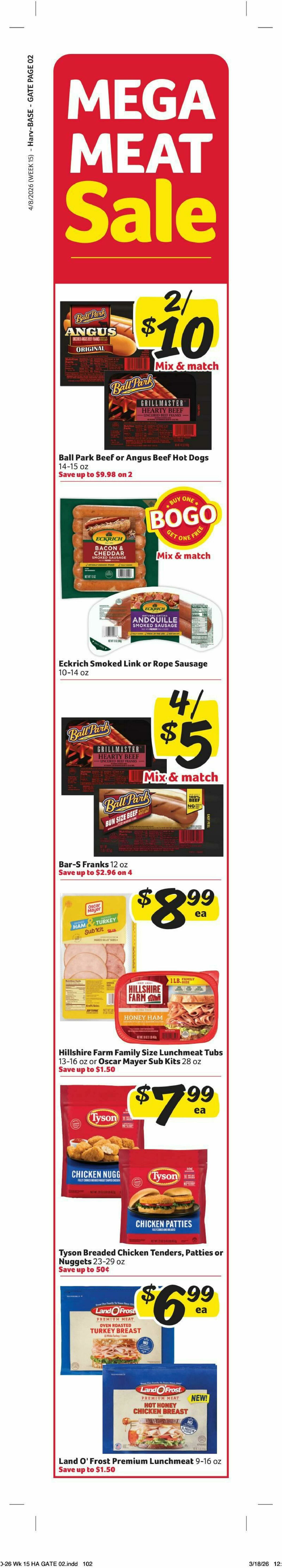 Harveys Supermarkets Weekly Ad from April 8