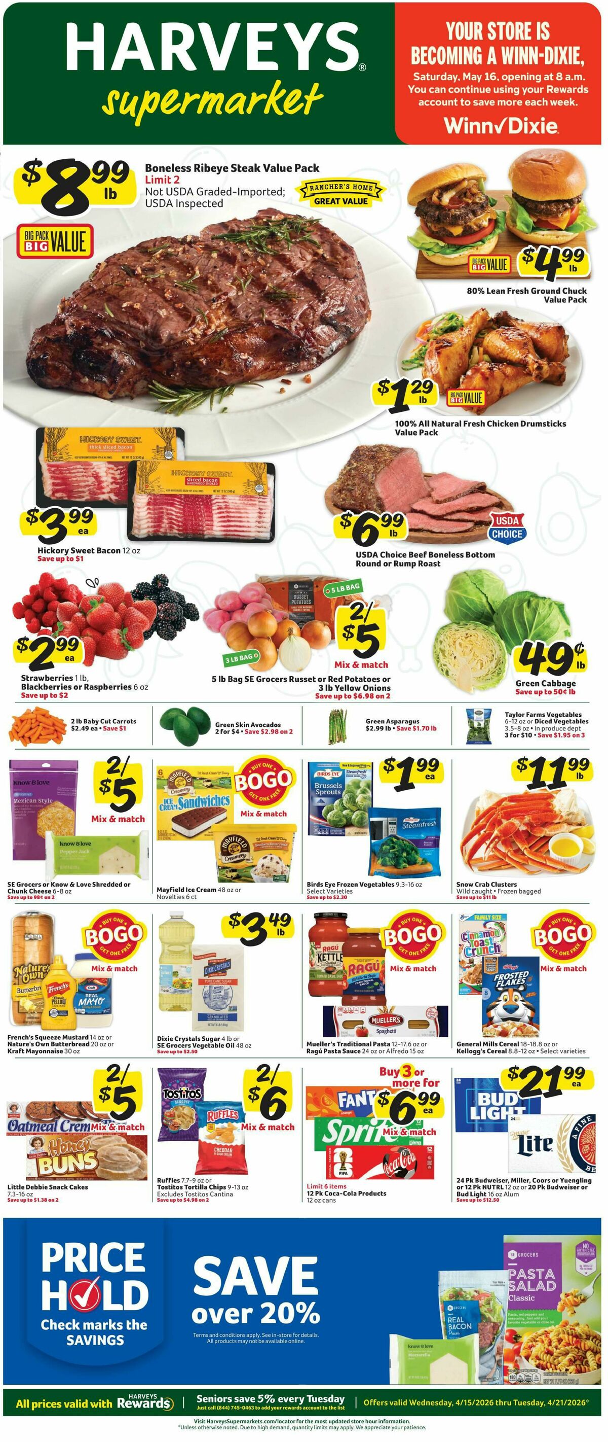 Harveys Supermarkets Weekly Ad from April 15