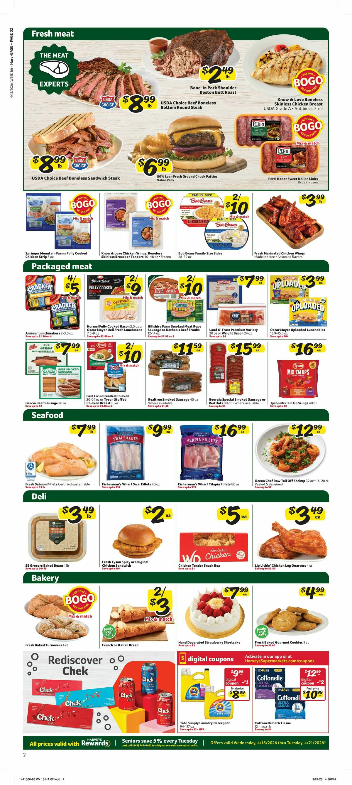 Harveys Supermarkets Weekly Ad from April 15