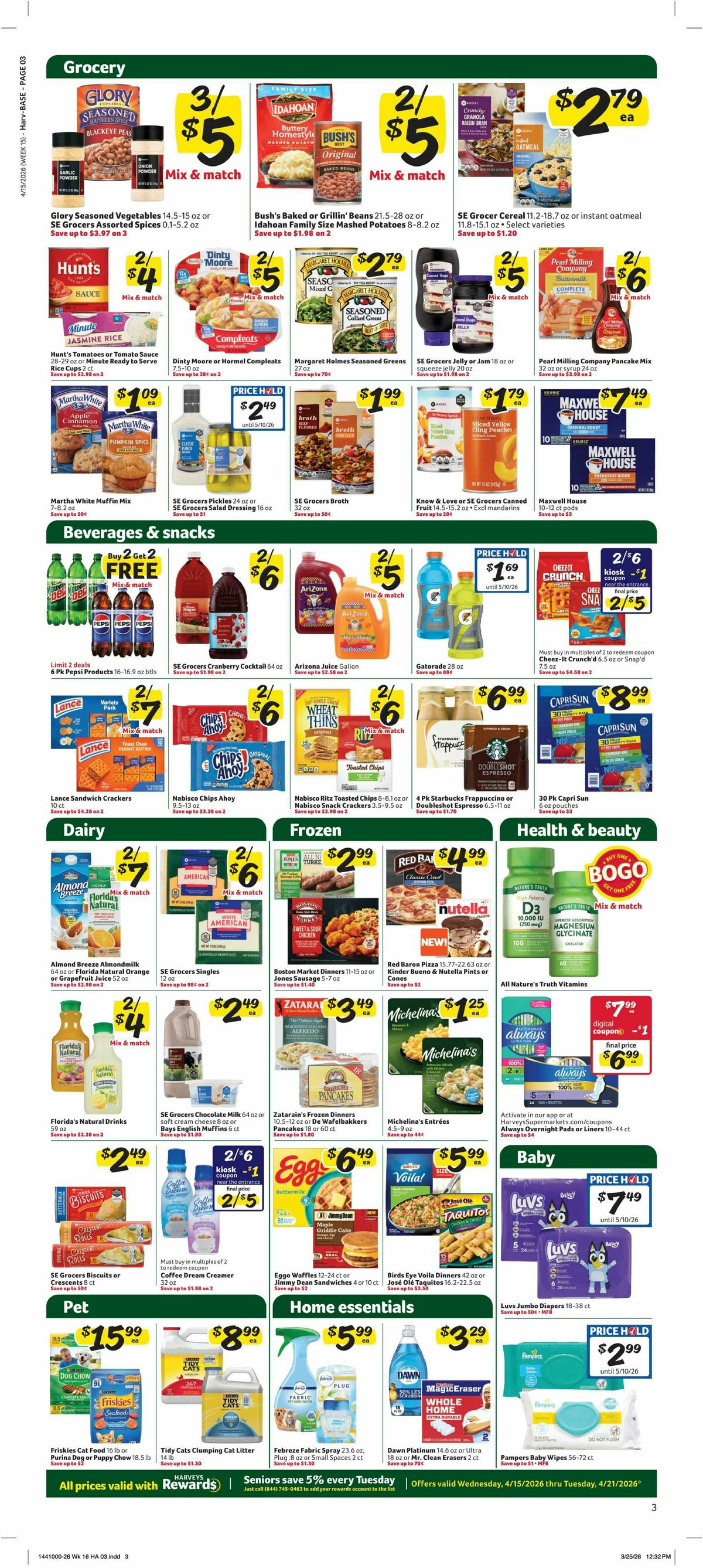 Harveys Supermarkets Weekly Ad from April 15
