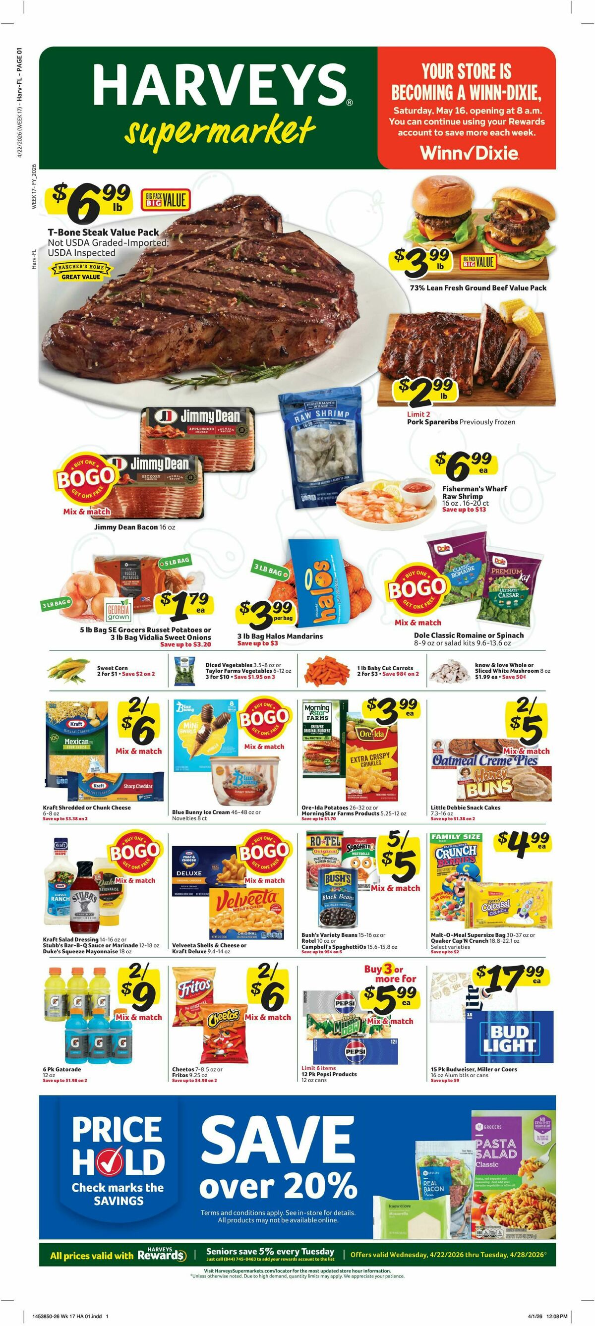 Harveys Supermarkets Weekly Ad from April 22