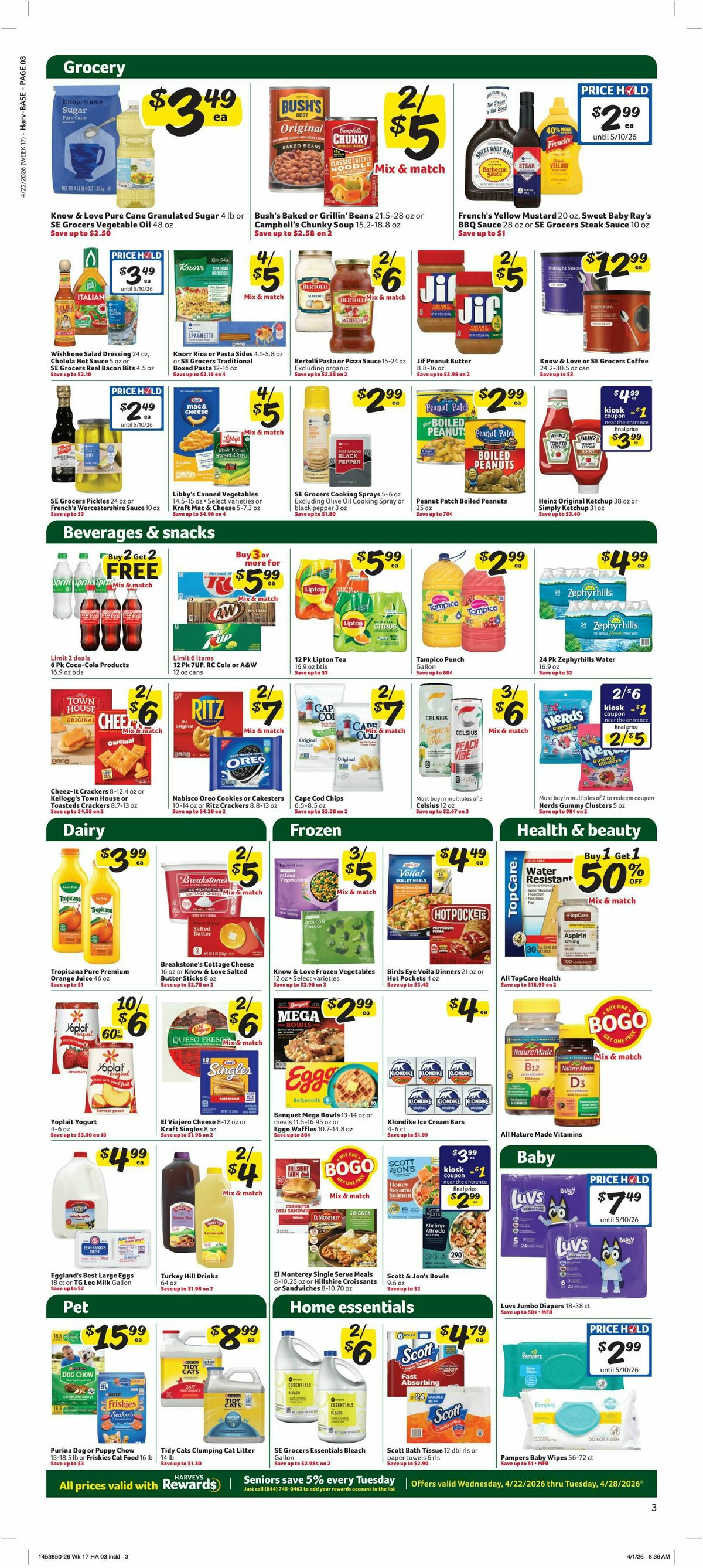 Harveys Supermarkets Weekly Ad from April 22