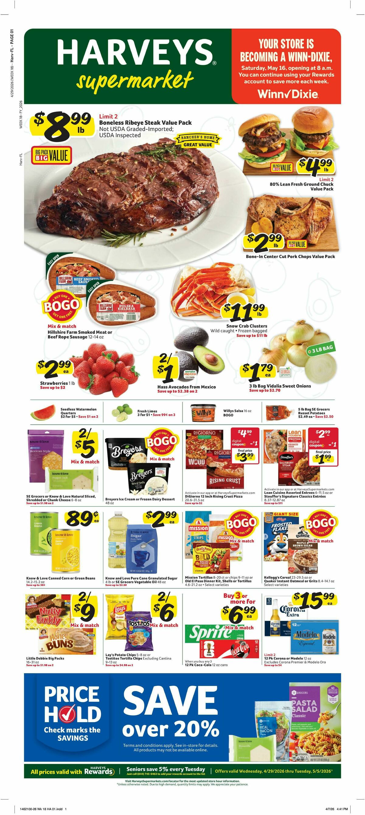 Harveys Supermarkets Weekly Ad from April 29
