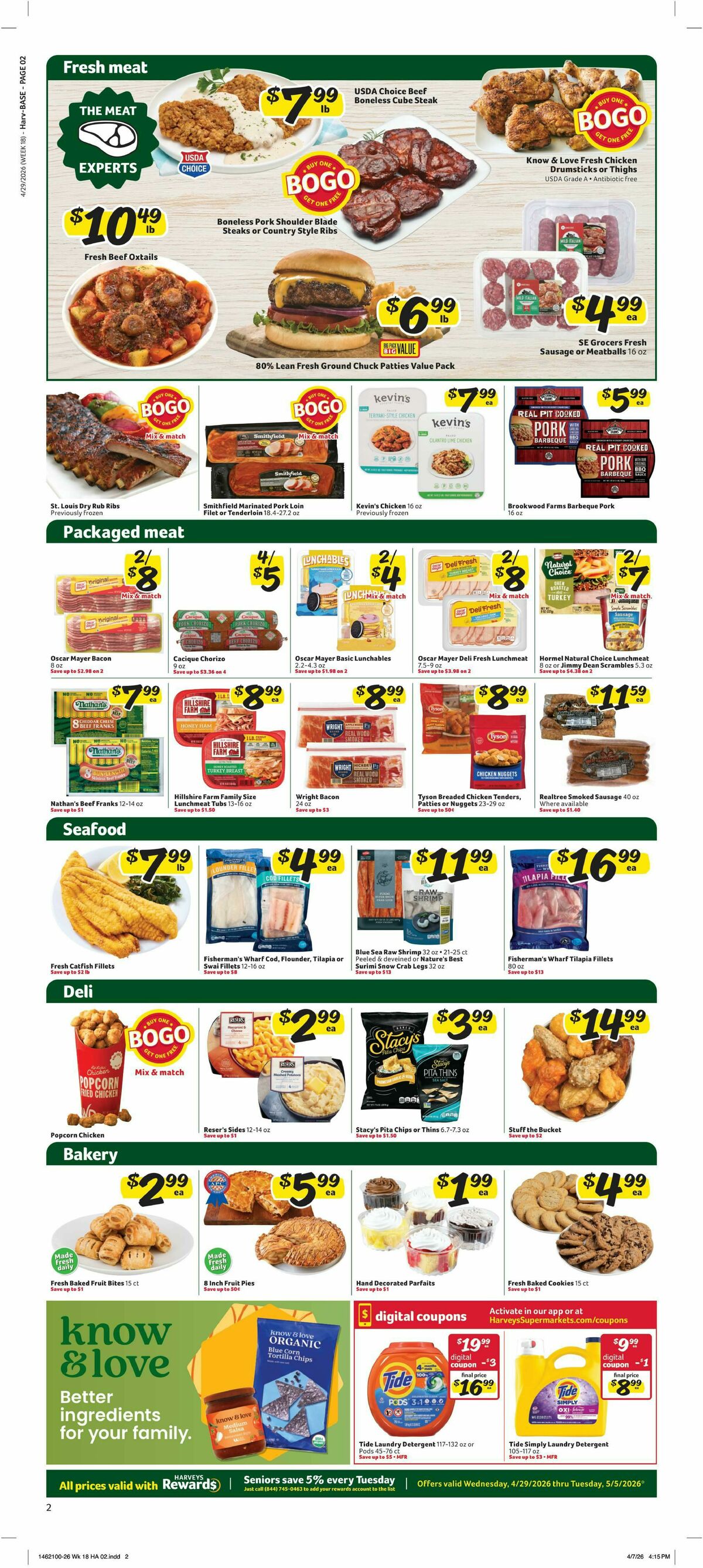 Harveys Supermarkets Weekly Ad from April 29